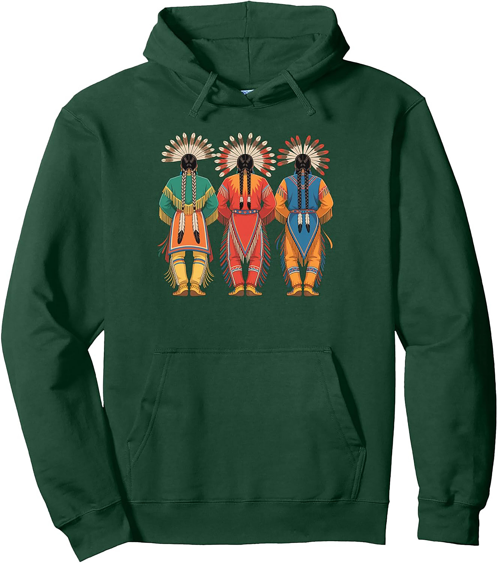 Indigenous Dancers Traditional Regalia Pullover Hoodie