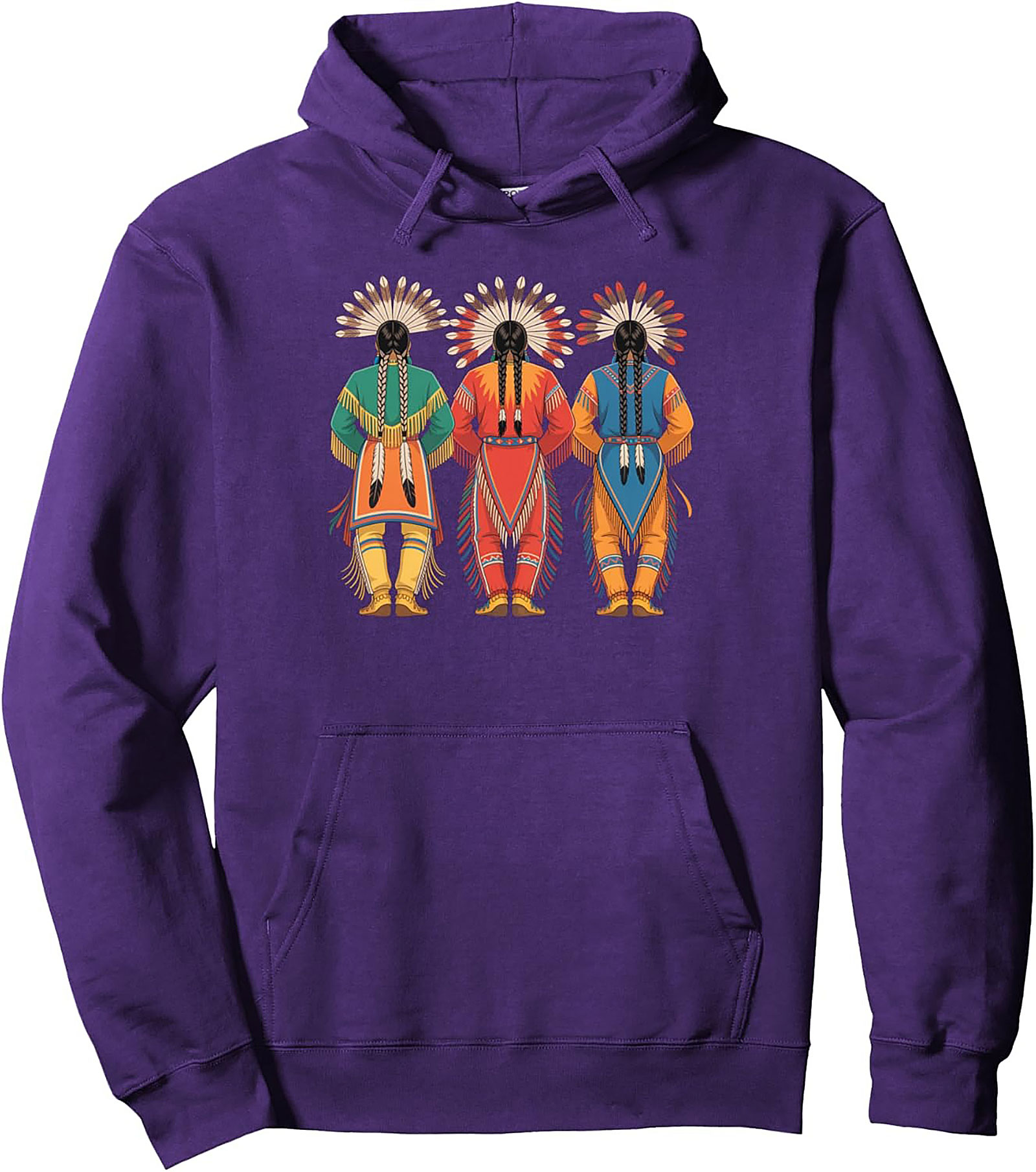 Indigenous Dancers Traditional Regalia Pullover Hoodie