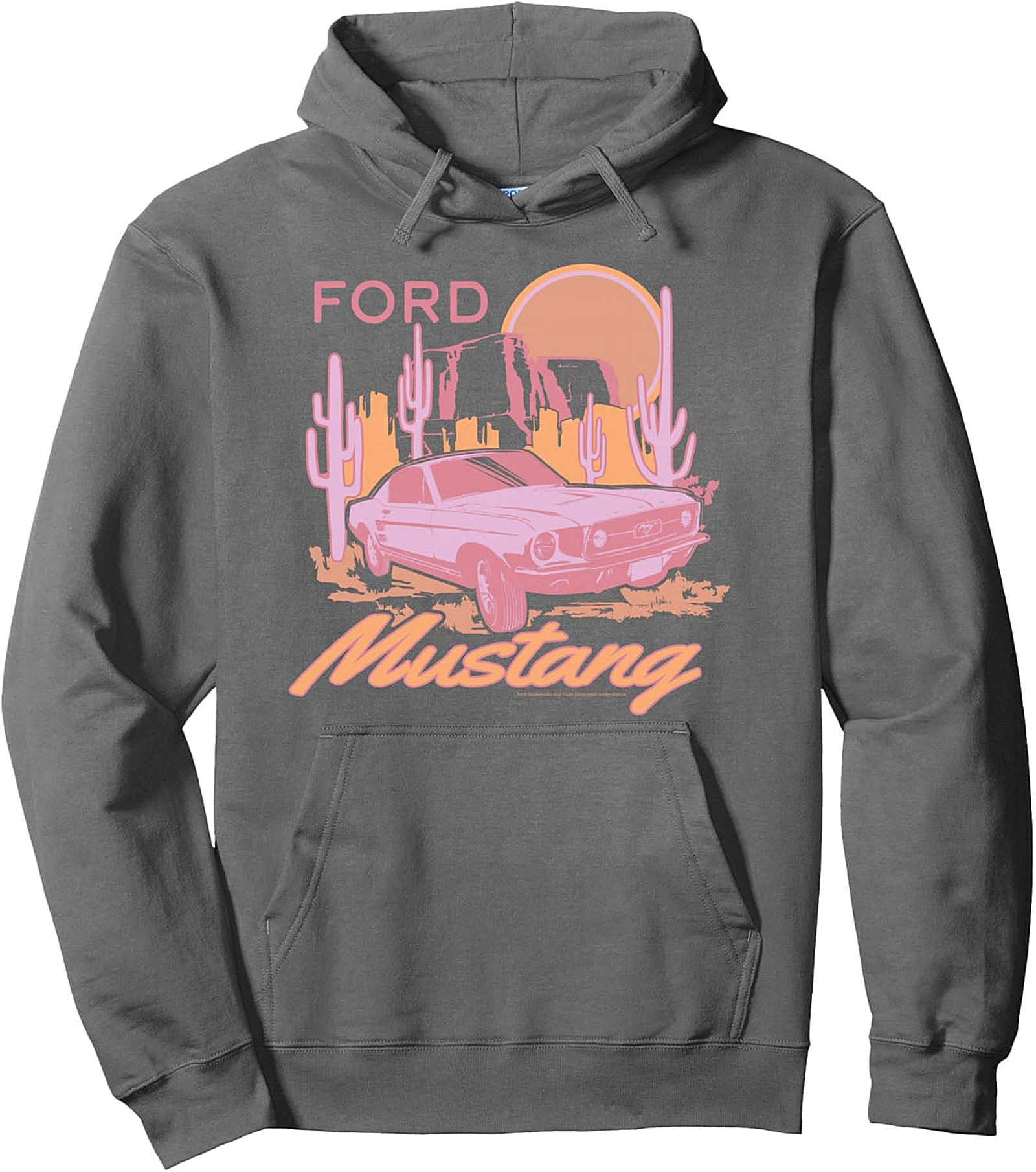 Retro Mustang Graphic Hoodie Vintage Car Pullover