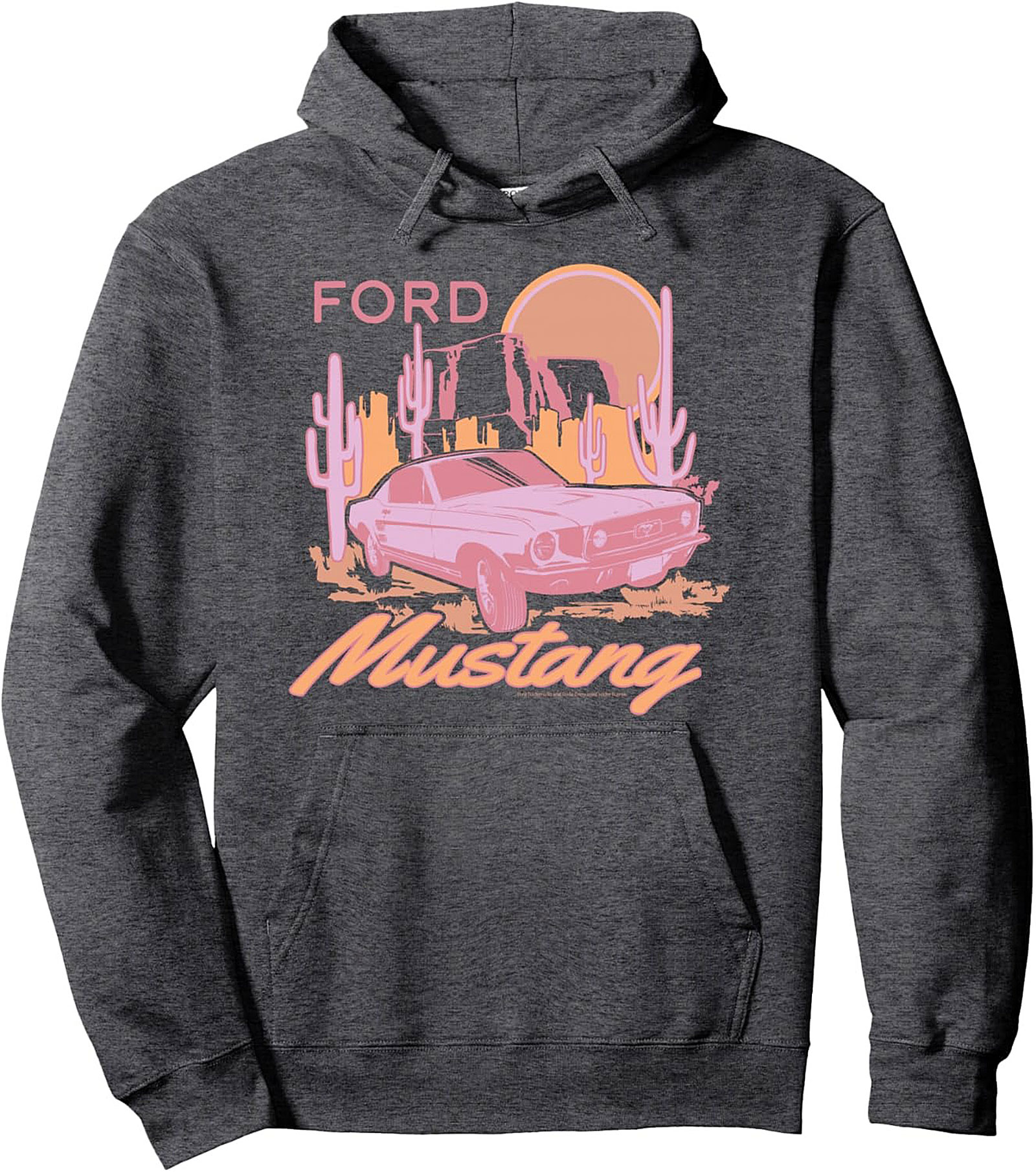 Retro Mustang Graphic Hoodie Vintage Car Pullover