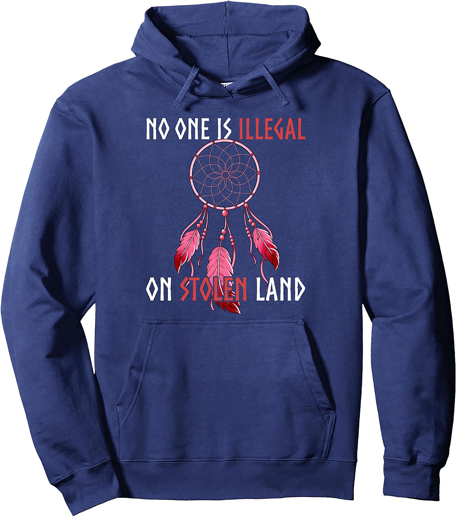 Activist Pullover Hoodie No One Is Illegal Statement