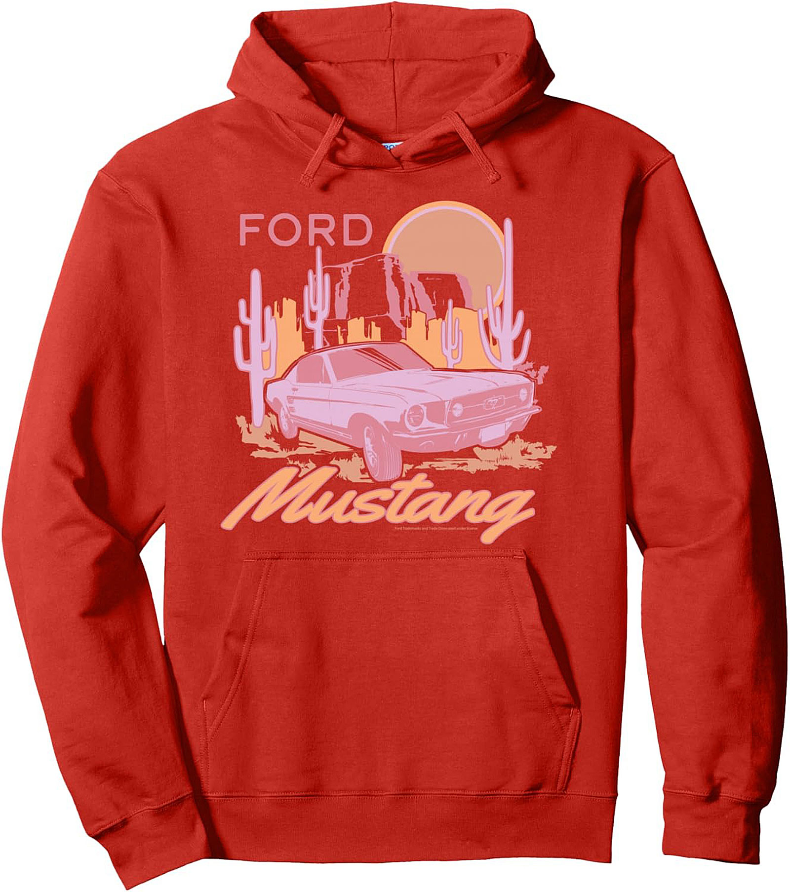Retro Mustang Graphic Hoodie Vintage Car Pullover