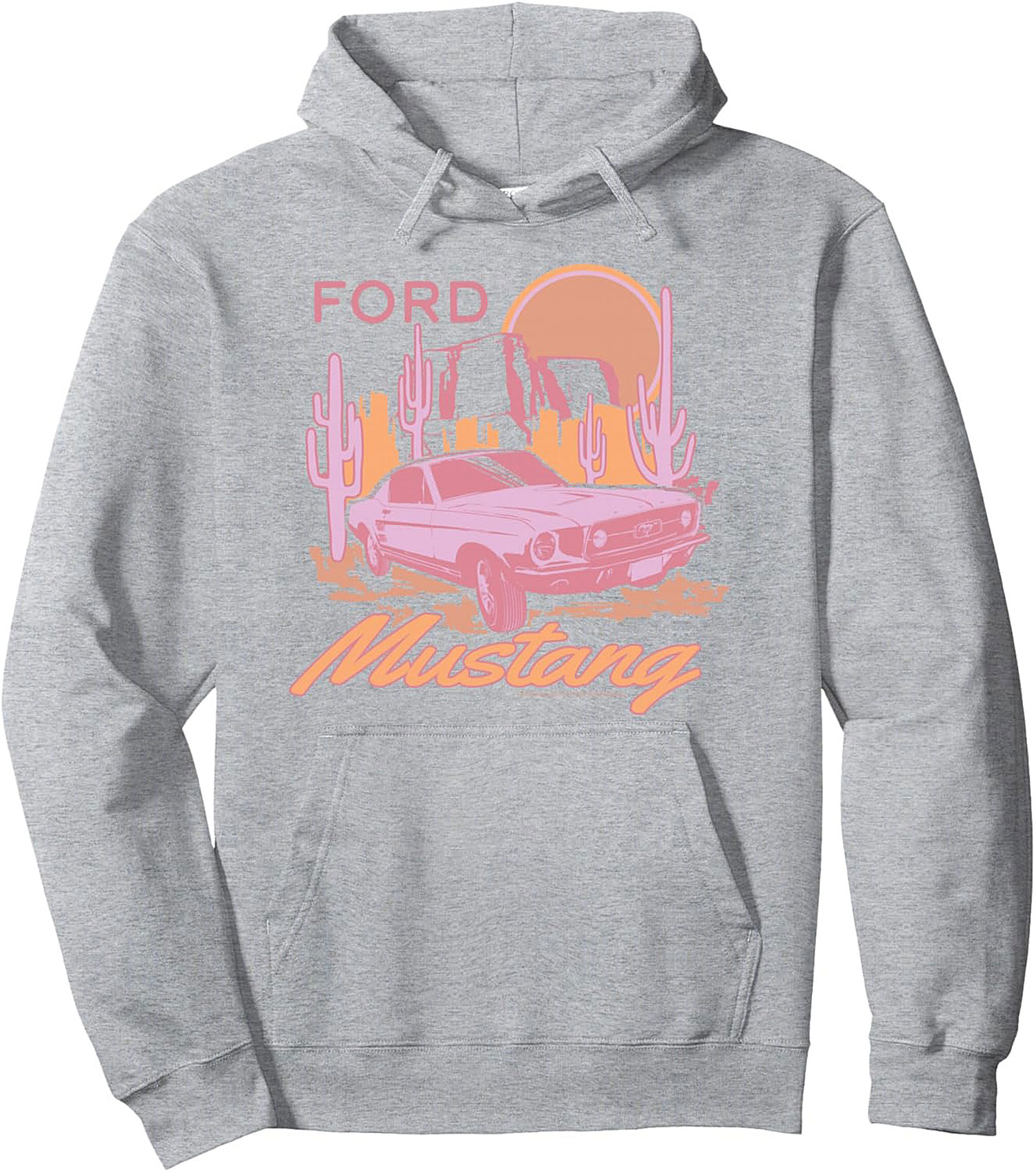 Retro Mustang Graphic Hoodie Vintage Car Pullover