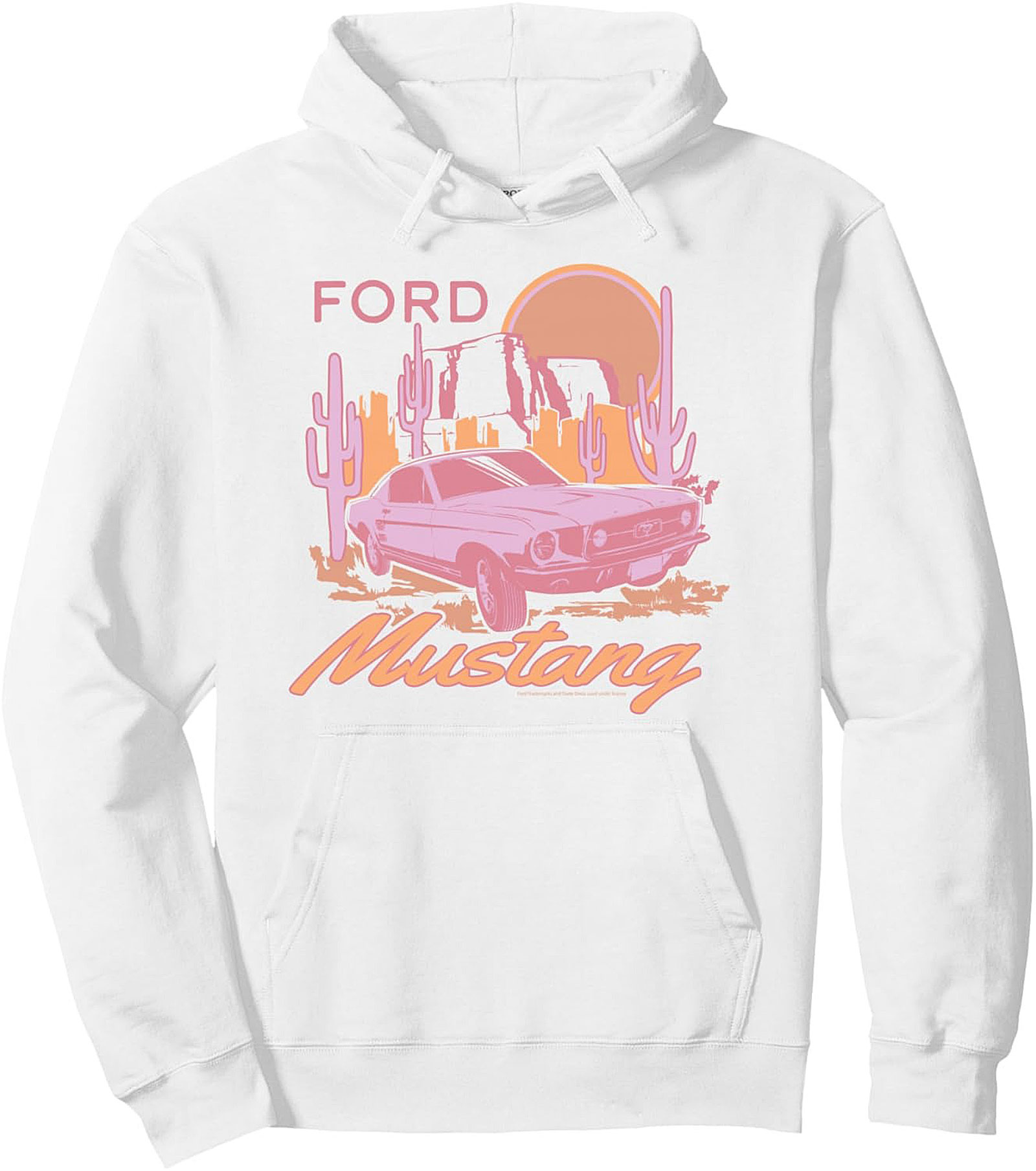 Retro Mustang Graphic Hoodie Vintage Car Pullover
