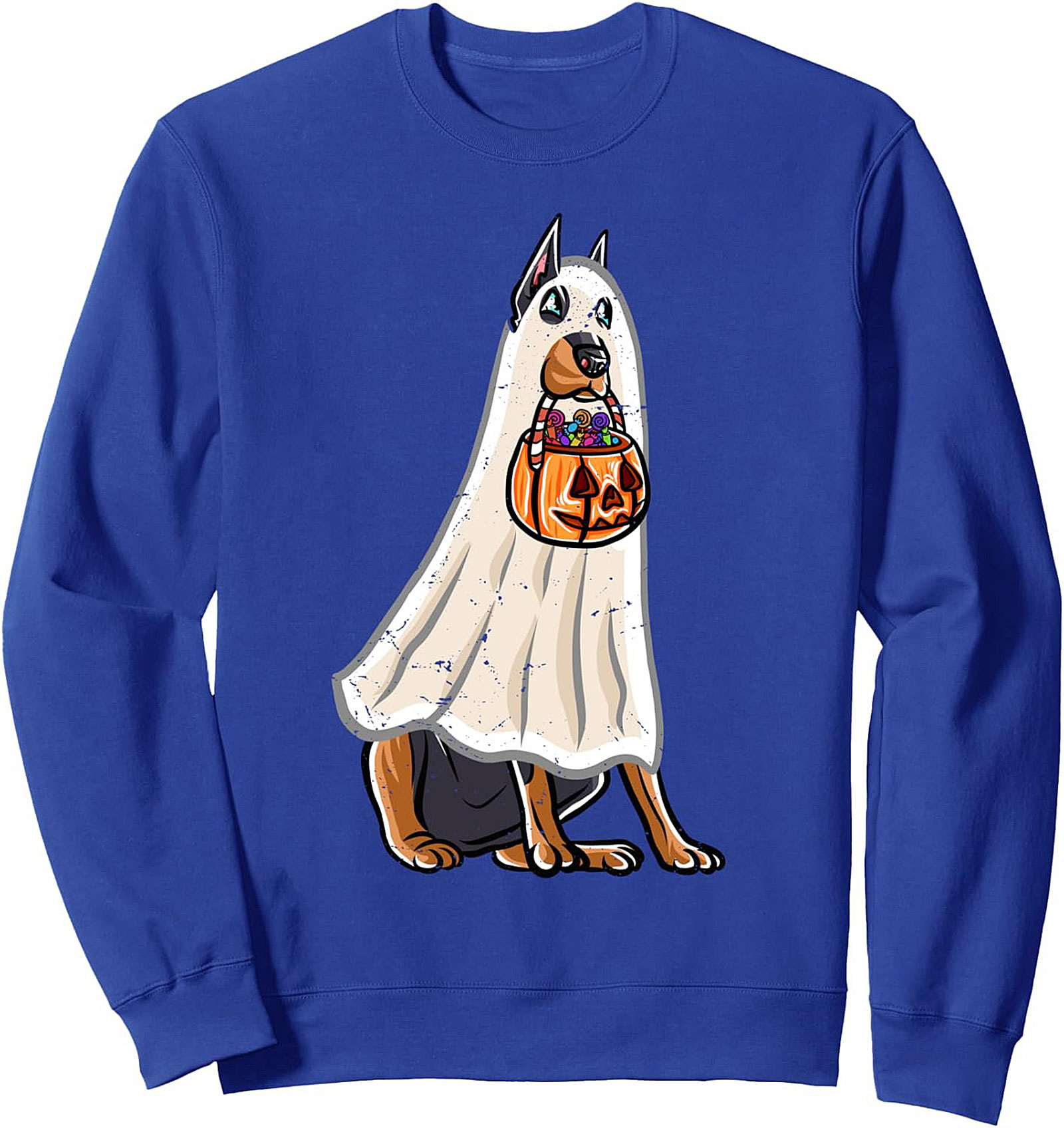 Doberman Ghost Halloween Crewneck Sweatshirt | Dog Gift