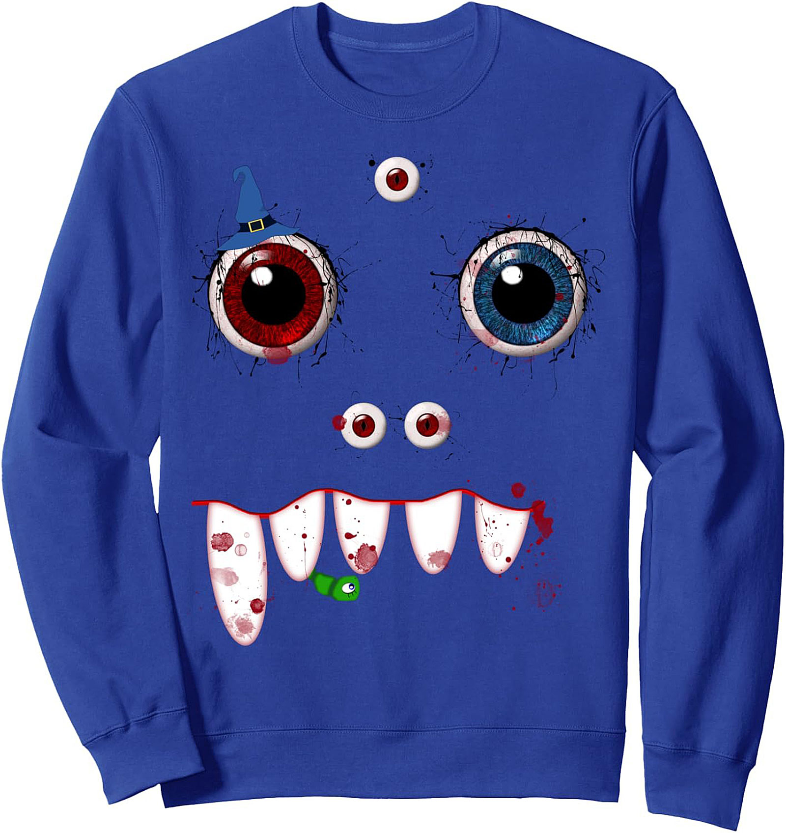 Scary Monster Eyes Crewneck Sweatshirt | Halloween Pullover