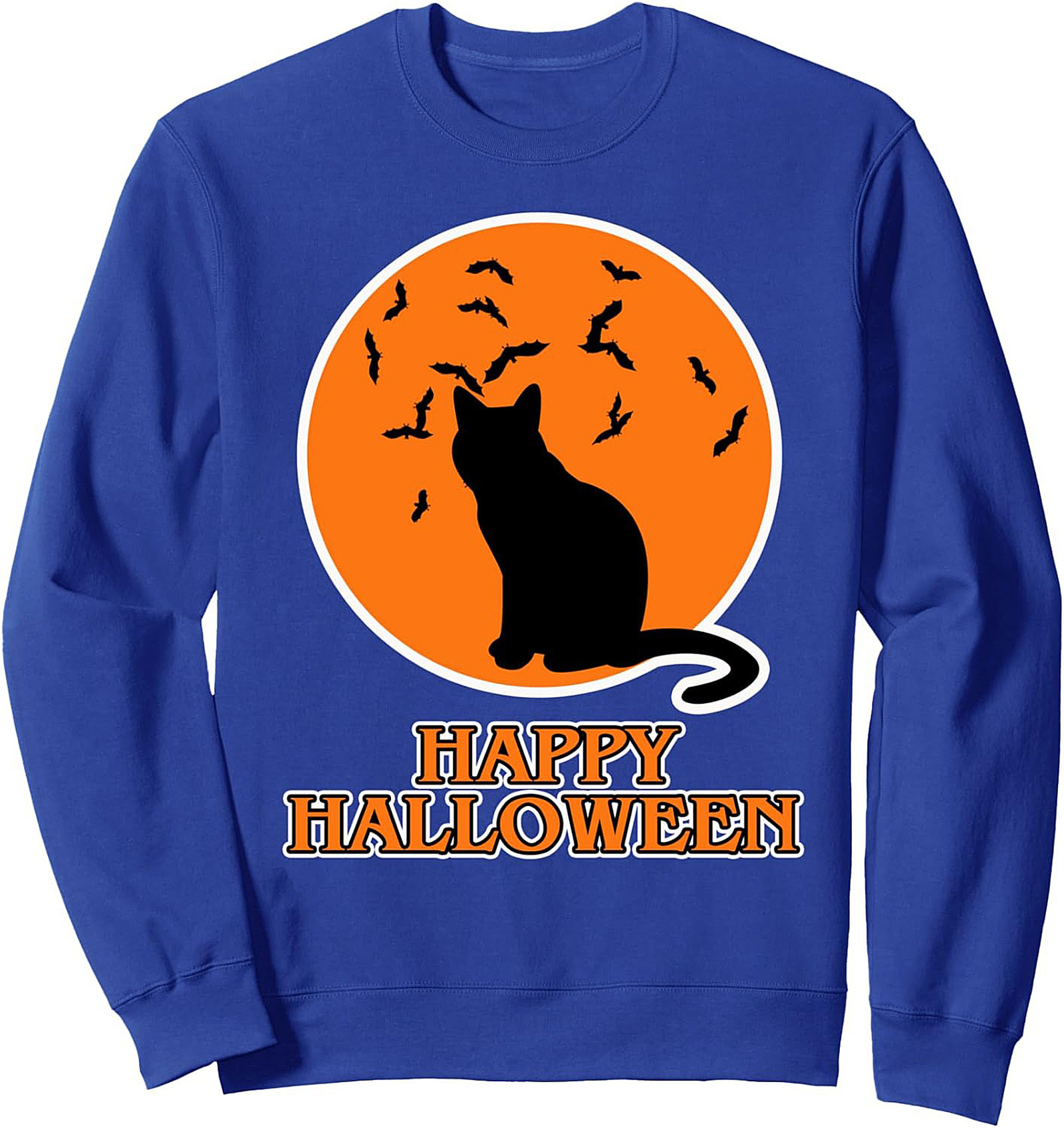 Halloween Black Cat Graphic Sweatshirt | Cozy Pullover
