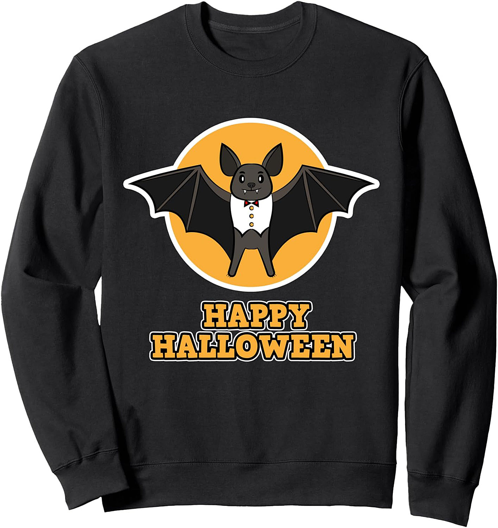 Cute Happy Halloween Bat Graphic Sweatshirt | Cozy Crewneck
