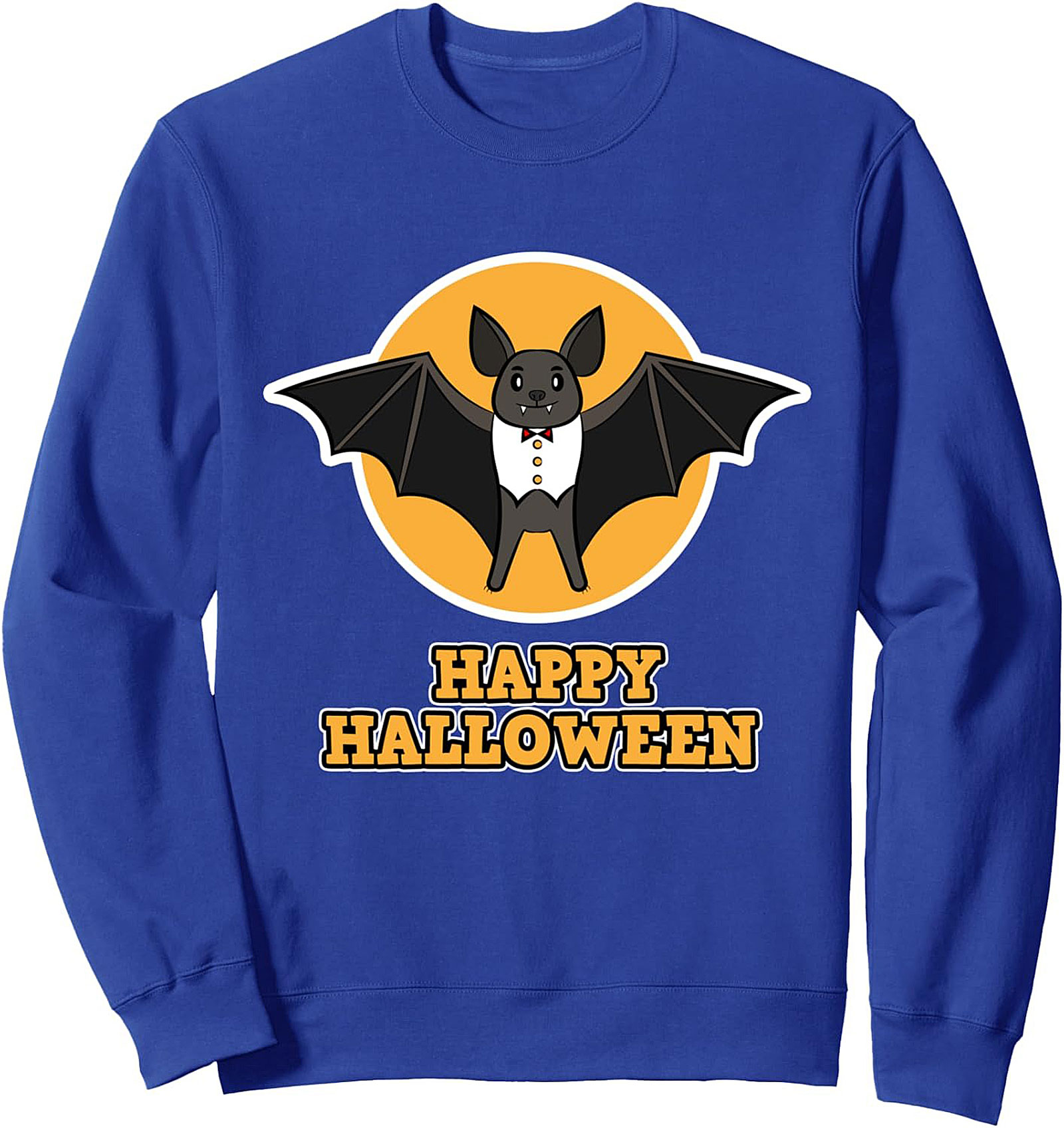 Cute Happy Halloween Bat Graphic Sweatshirt | Cozy Crewneck