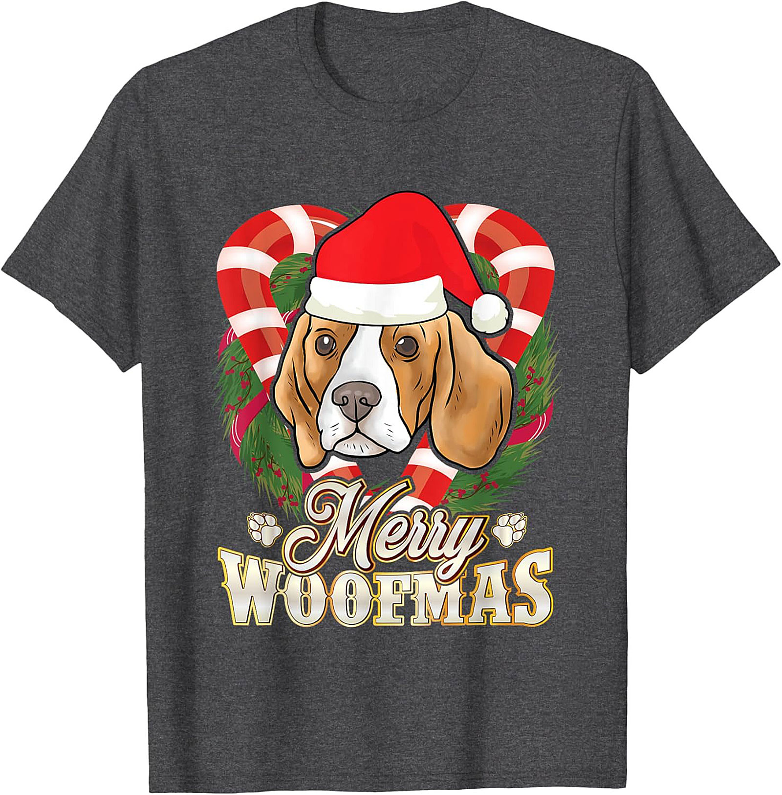 Merry Woofmas Beagle Christmas T-shirt – Funny Dog Lover Graphic Tee