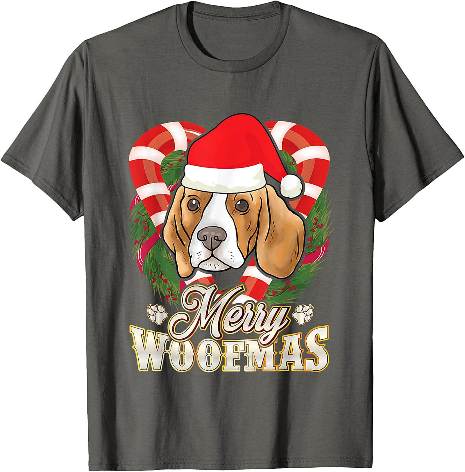 Merry Woofmas Beagle Christmas T-shirt – Funny Dog Lover Graphic Tee