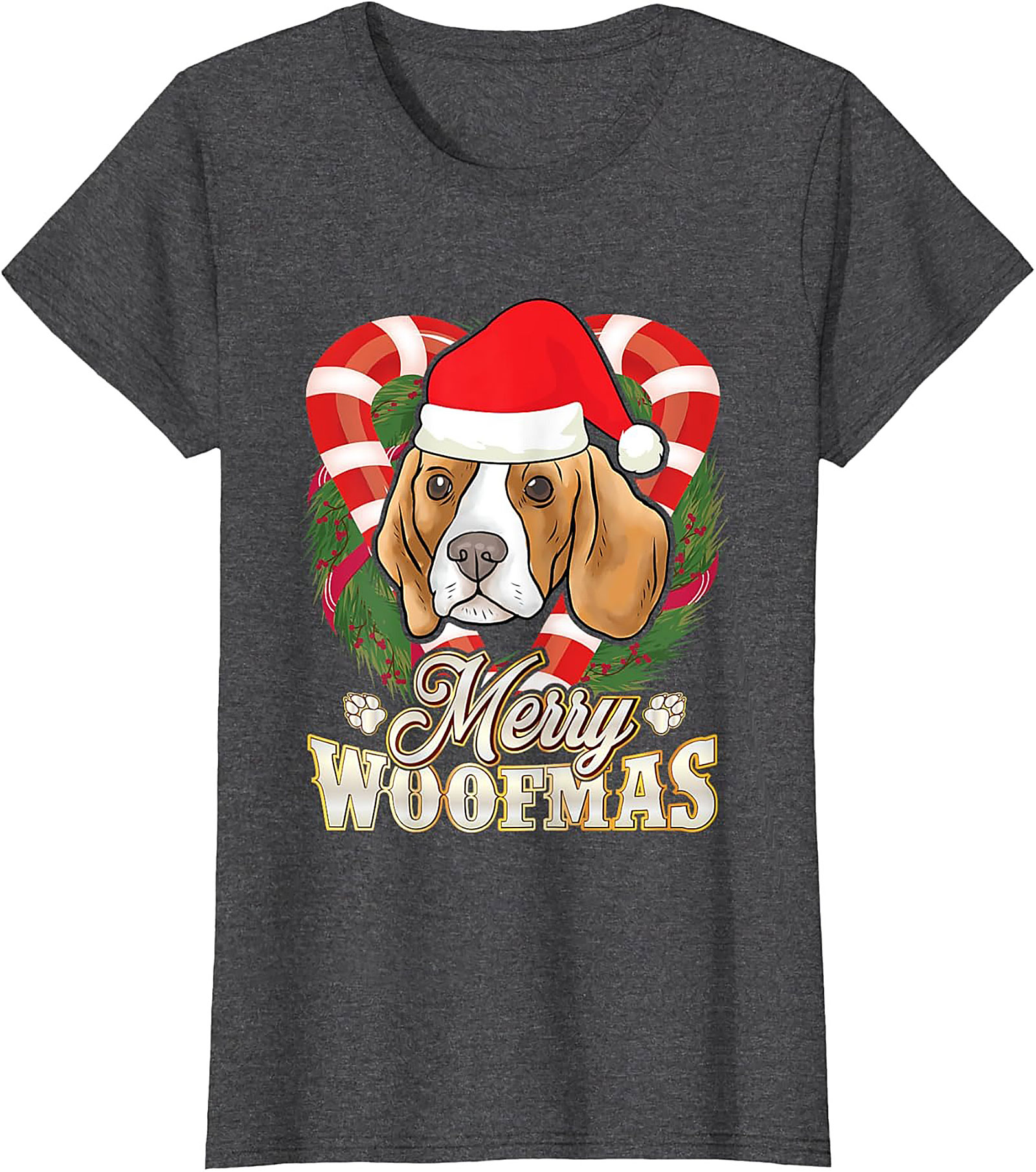 Merry Woofmas Beagle Christmas T-shirt – Funny Dog Lover Graphic Tee
