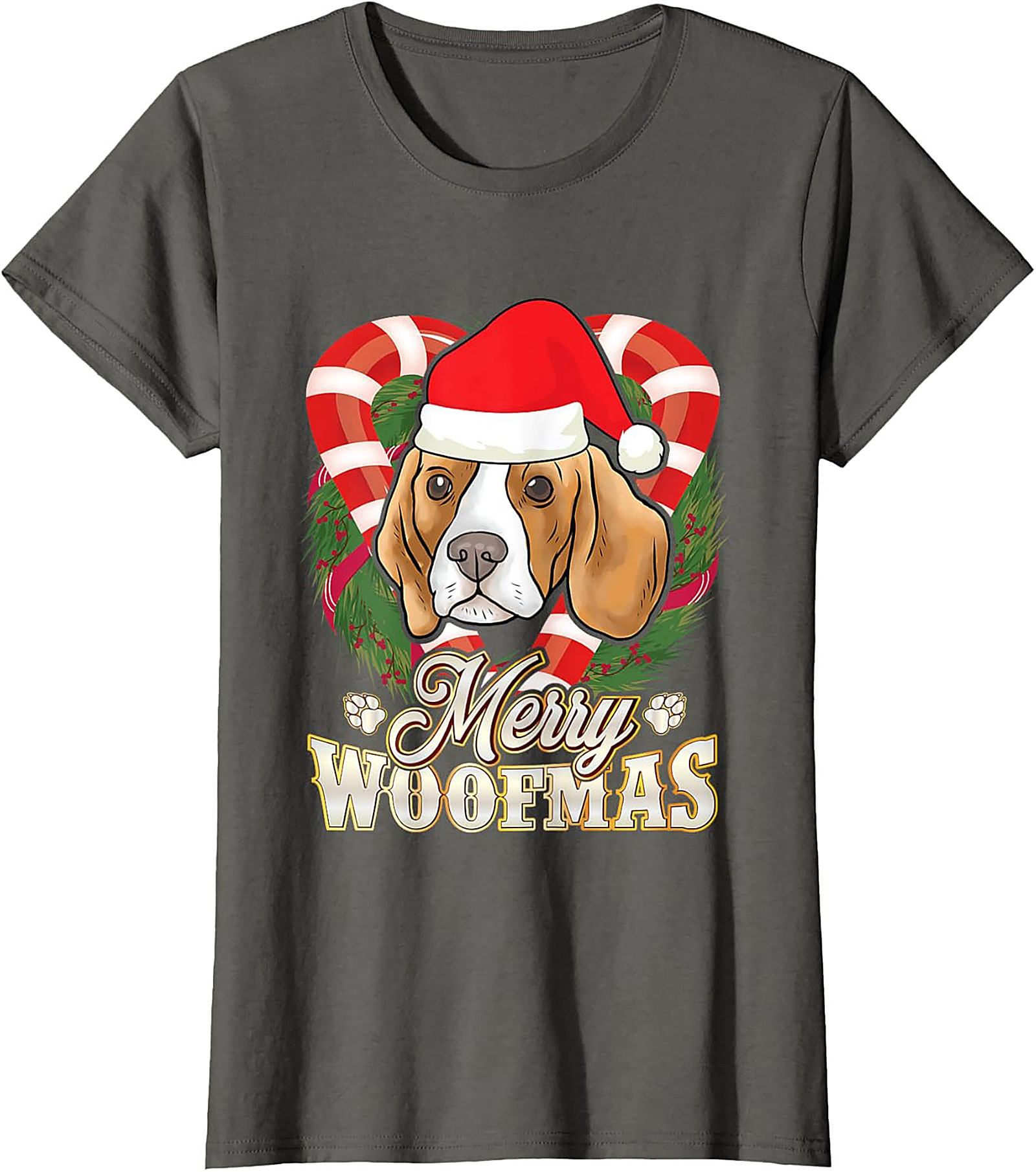 Merry Woofmas Beagle Christmas T-shirt – Funny Dog Lover Graphic Tee
