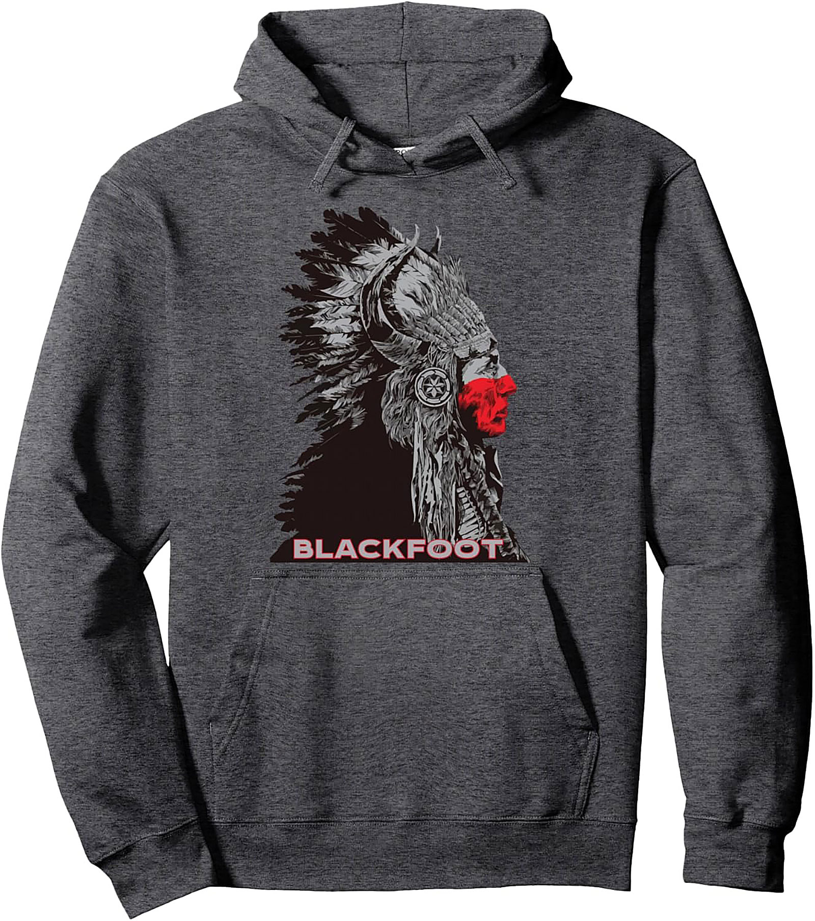 Blackfoot Chief Graphic Hoodie Native American Pullover