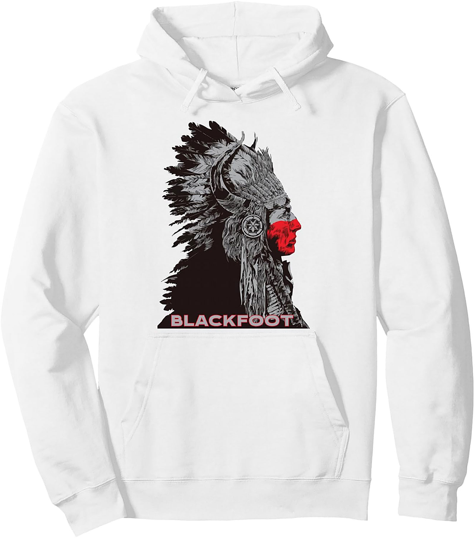 Blackfoot Chief Graphic Hoodie Native American Pullover