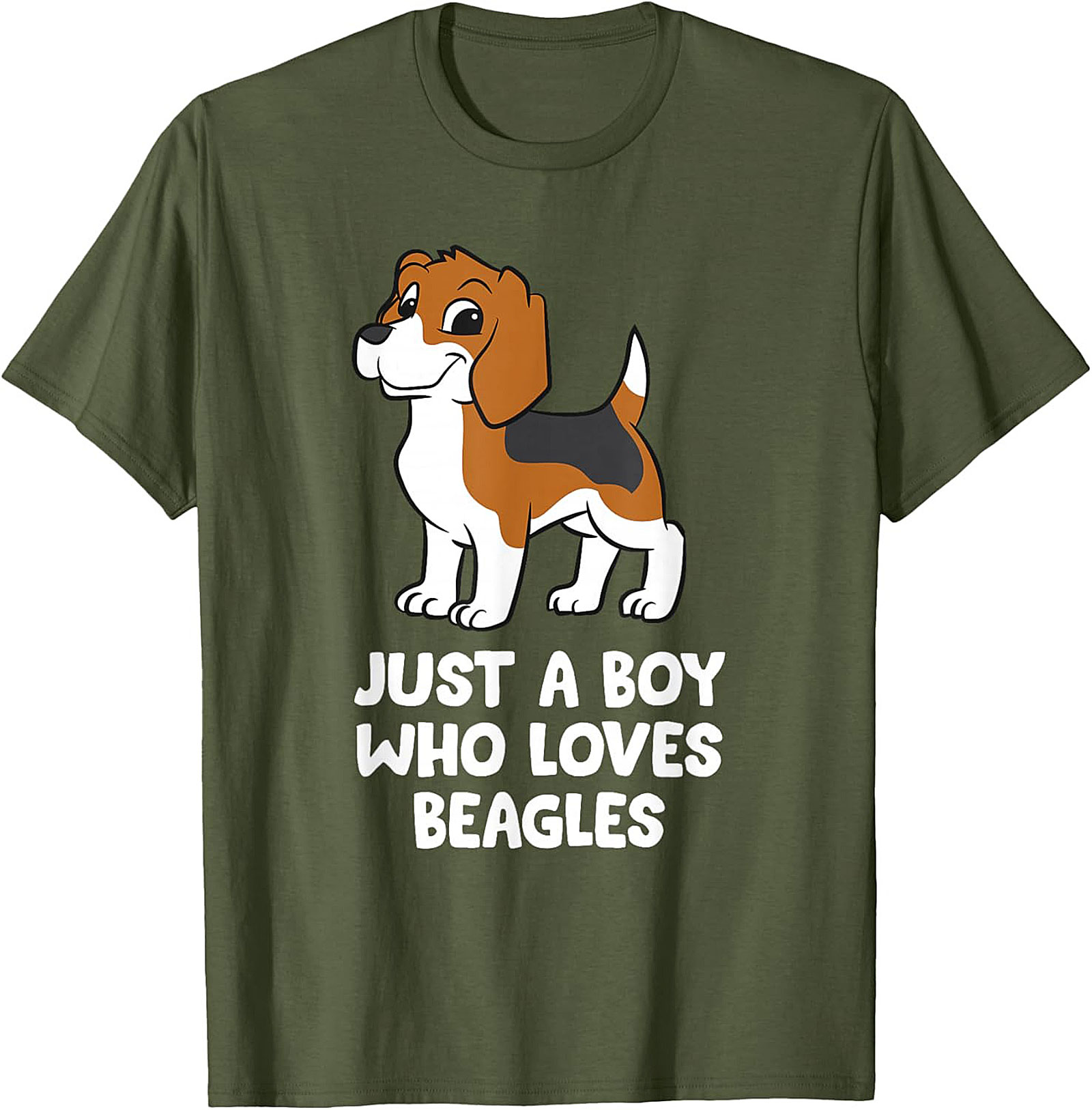 Just A Boy Who Loves Beagles Graphic Tee | Cute Beagle Puppy Shirt