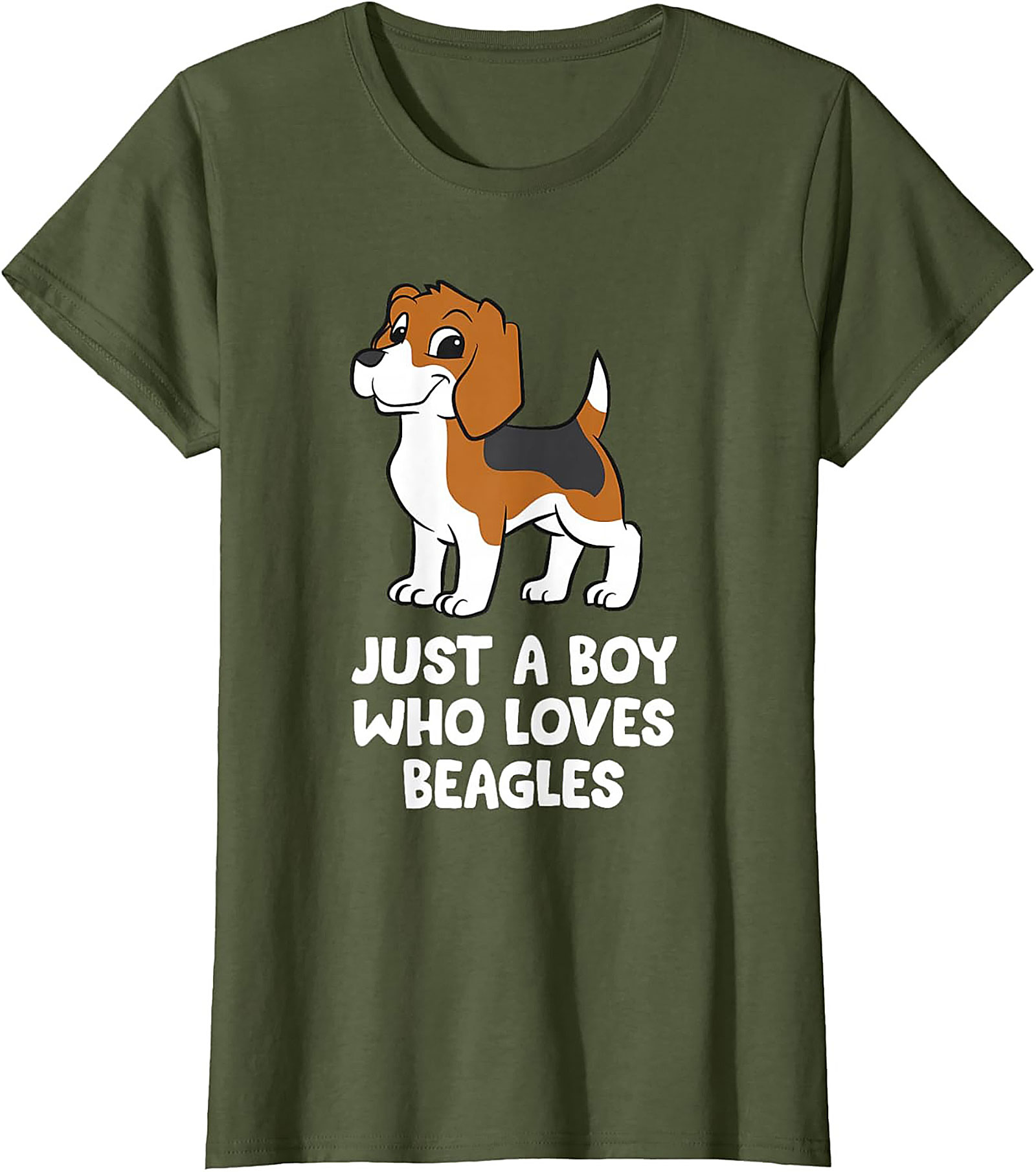 Just A Boy Who Loves Beagles Graphic Tee | Cute Beagle Puppy Shirt