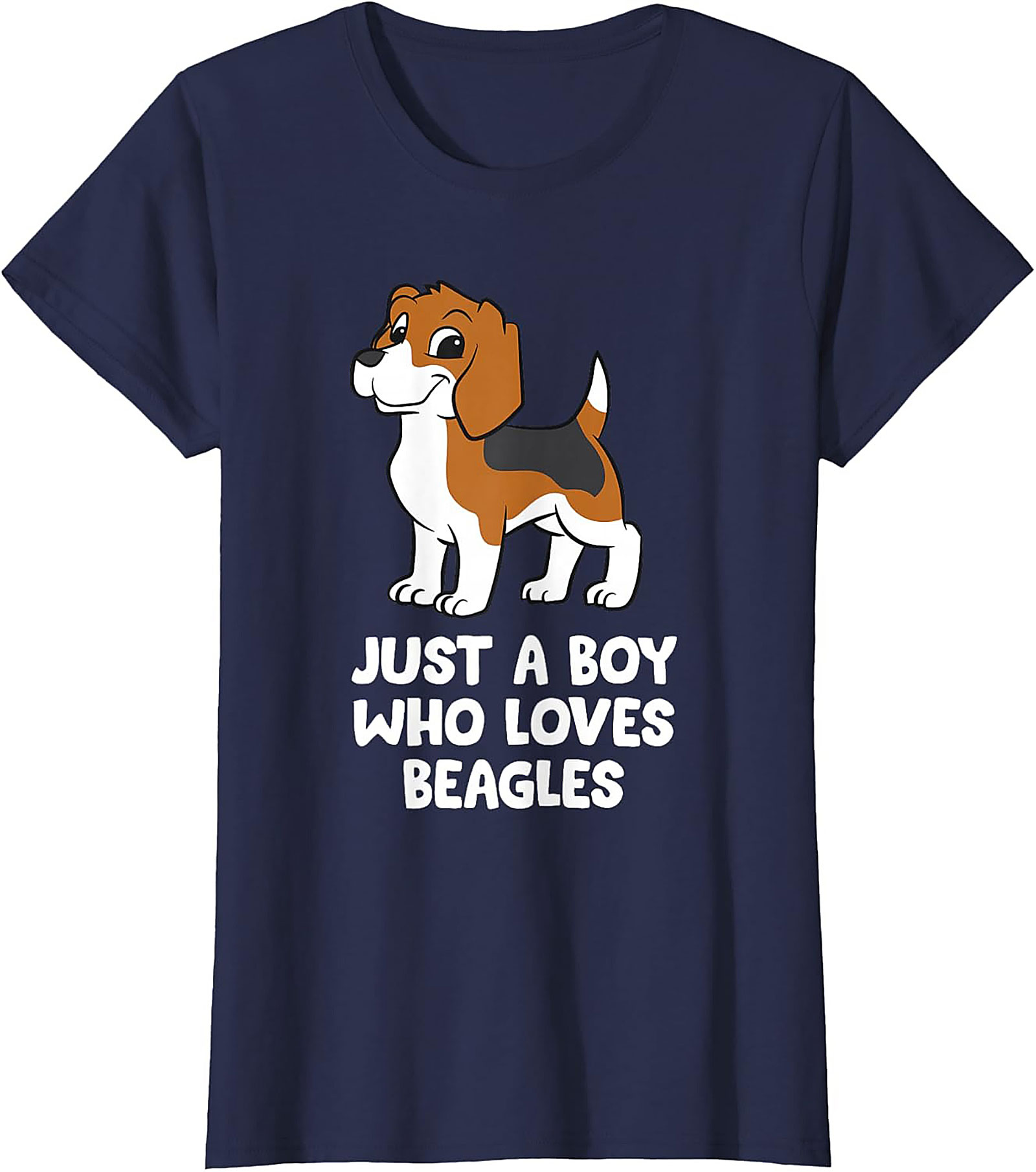Just A Boy Who Loves Beagles Graphic Tee | Cute Beagle Puppy Shirt