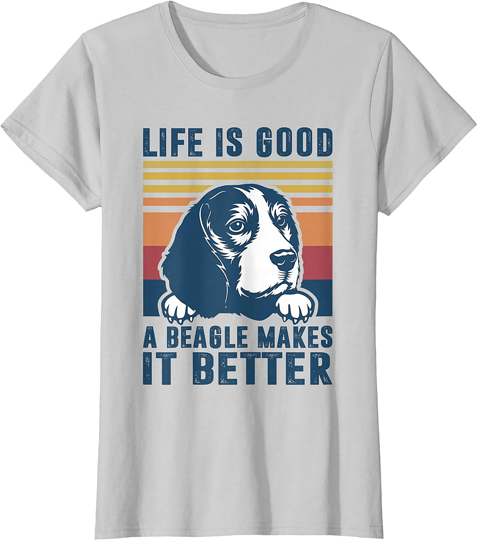 Life Is Good Beagle T-shirt | Retro Funny Dog Graphic Tee