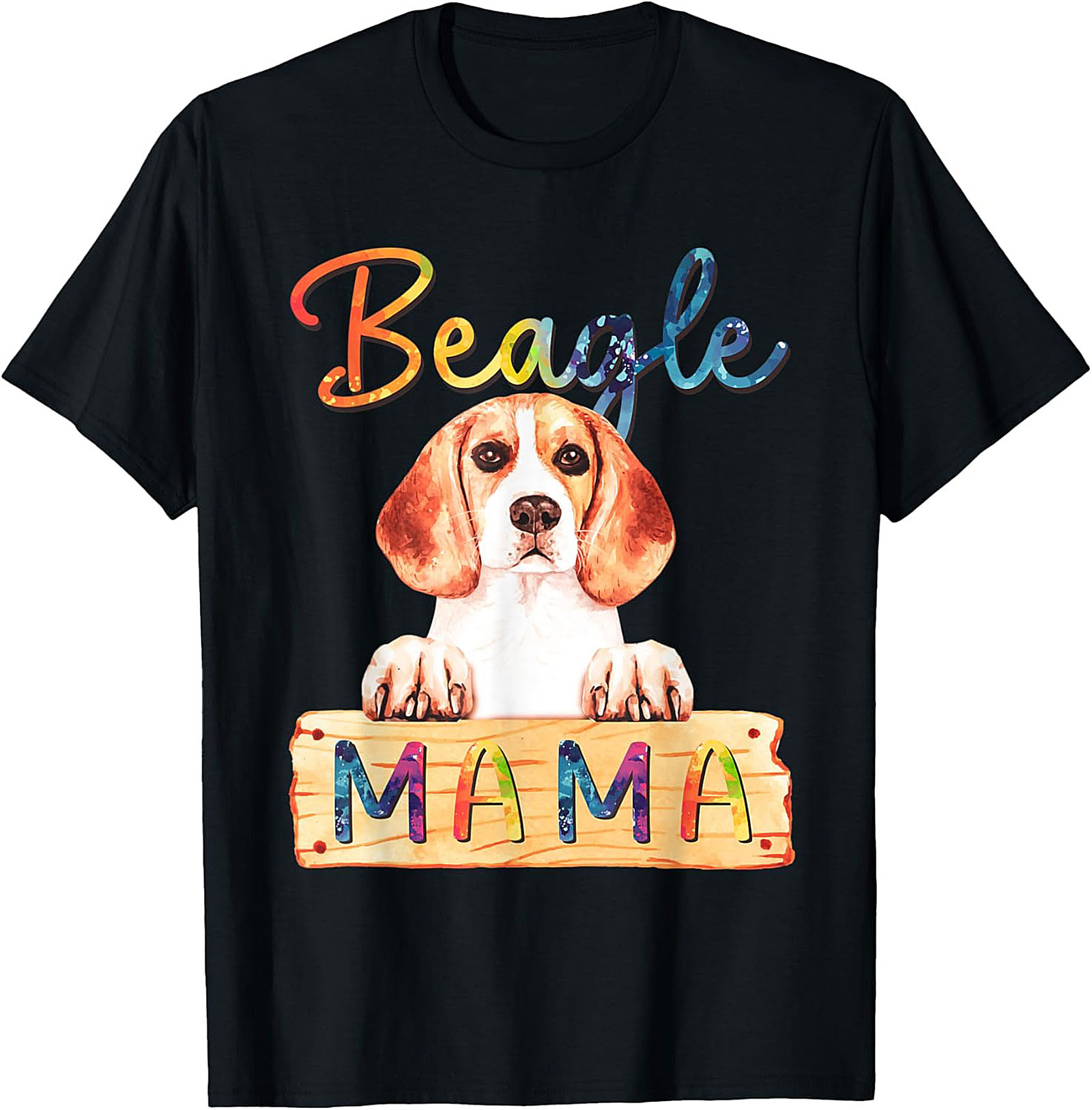 Beagle Mama T-shirt | Colorful Dog Mom Graphic Tee