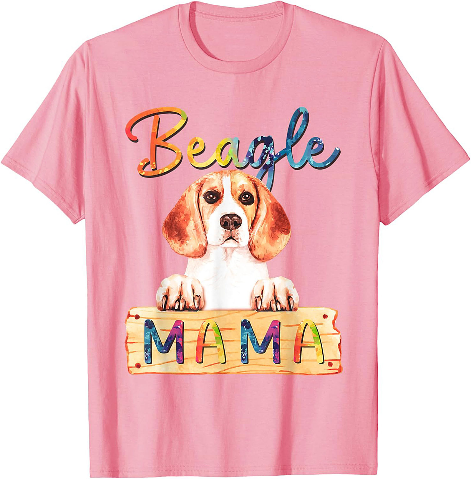 Beagle Mama T-shirt | Colorful Dog Mom Graphic Tee
