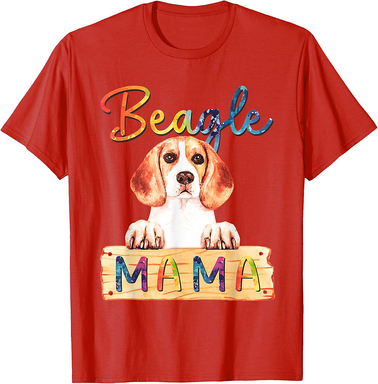 Beagle Mama T-shirt | Colorful Dog Mom Graphic Tee