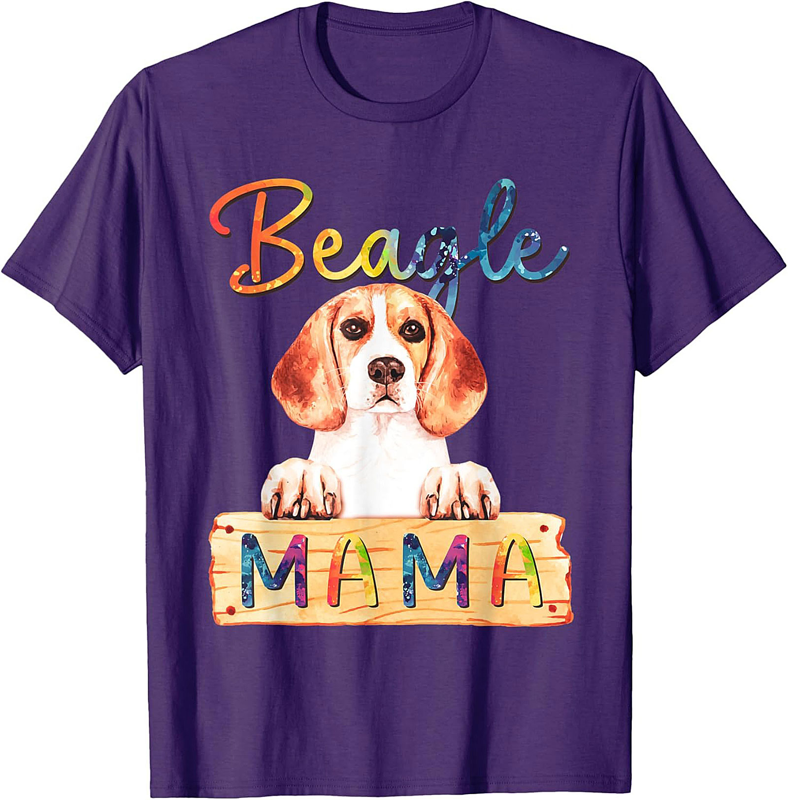 Beagle Mama T-shirt | Colorful Dog Mom Graphic Tee