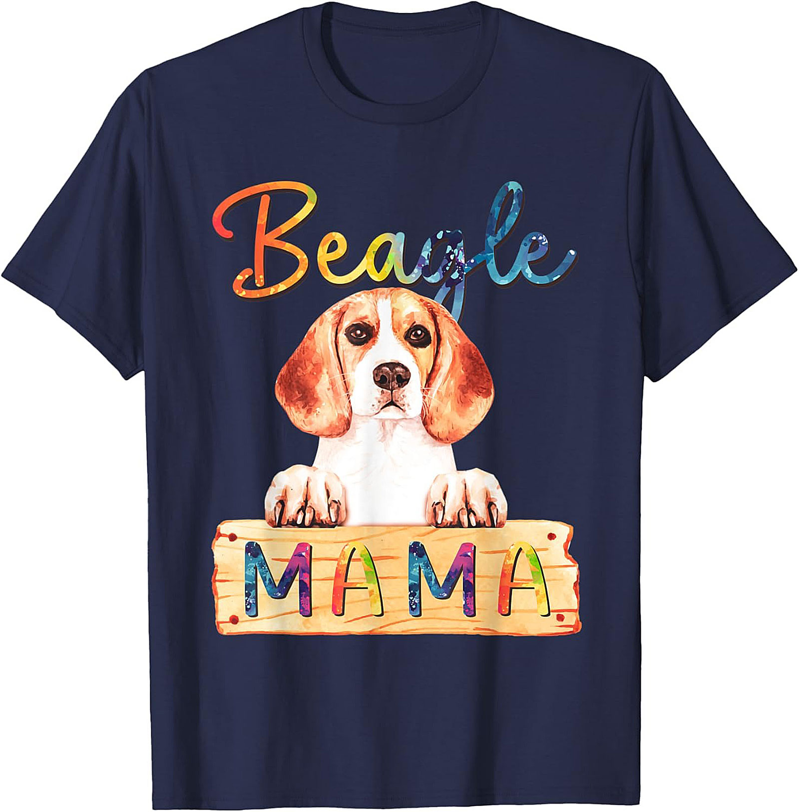 Beagle Mama T-shirt | Colorful Dog Mom Graphic Tee