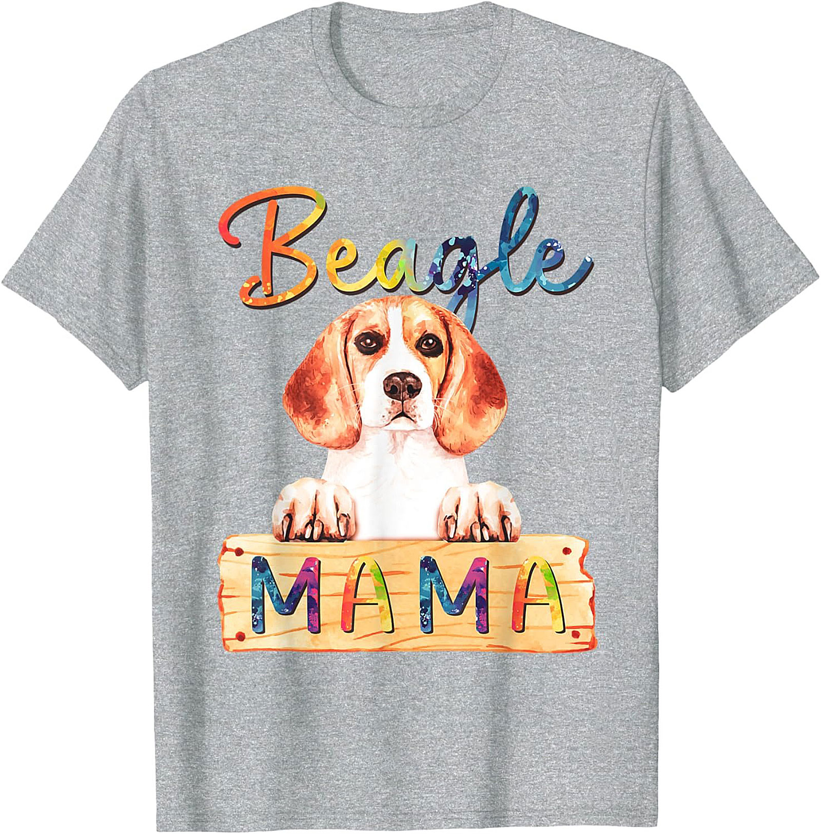Beagle Mama T-shirt | Colorful Dog Mom Graphic Tee
