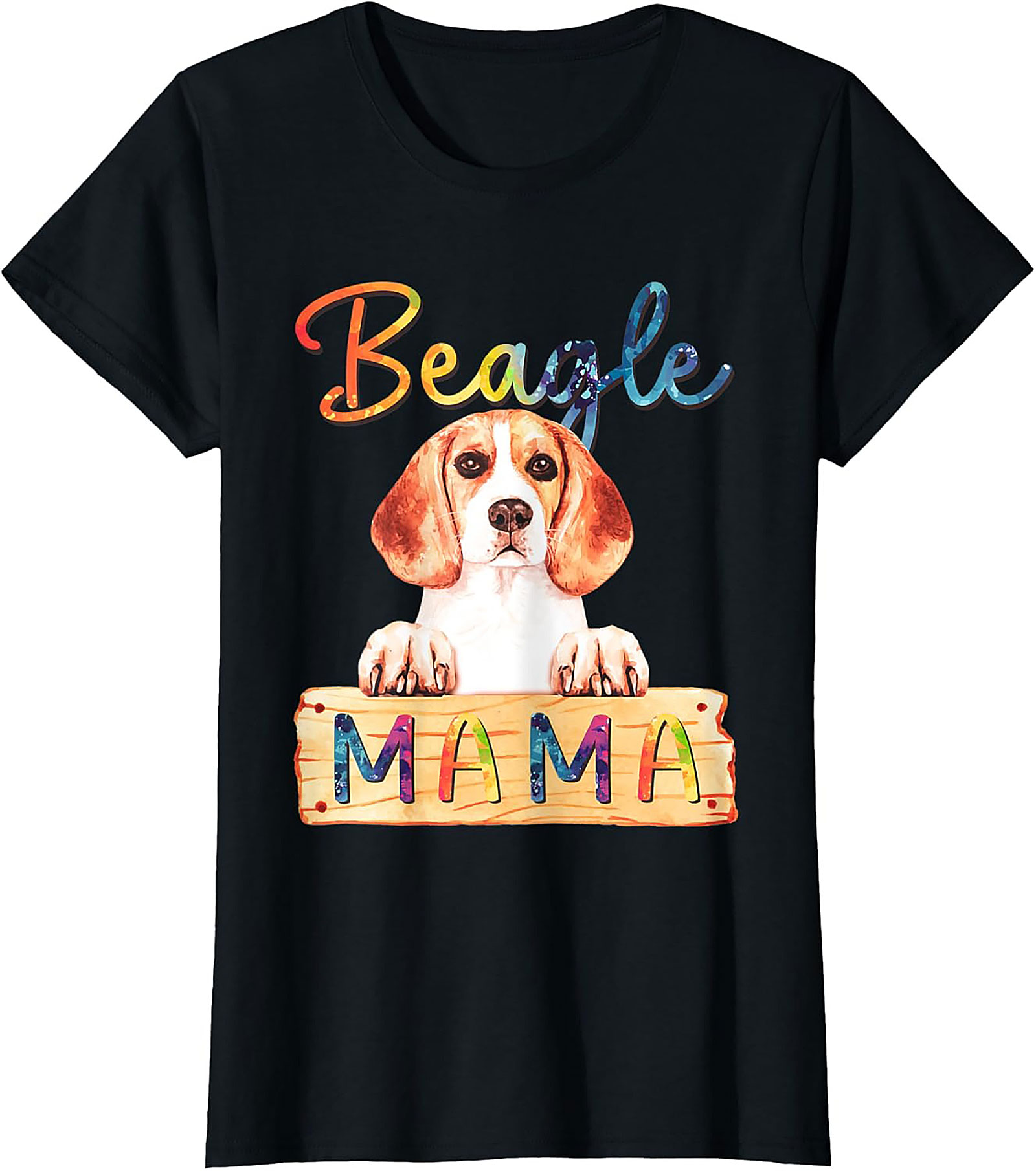 Beagle Mama T-shirt | Colorful Dog Mom Graphic Tee