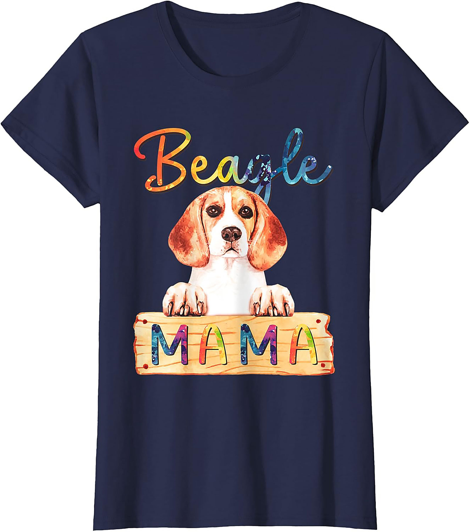 Beagle Mama T-shirt | Colorful Dog Mom Graphic Tee