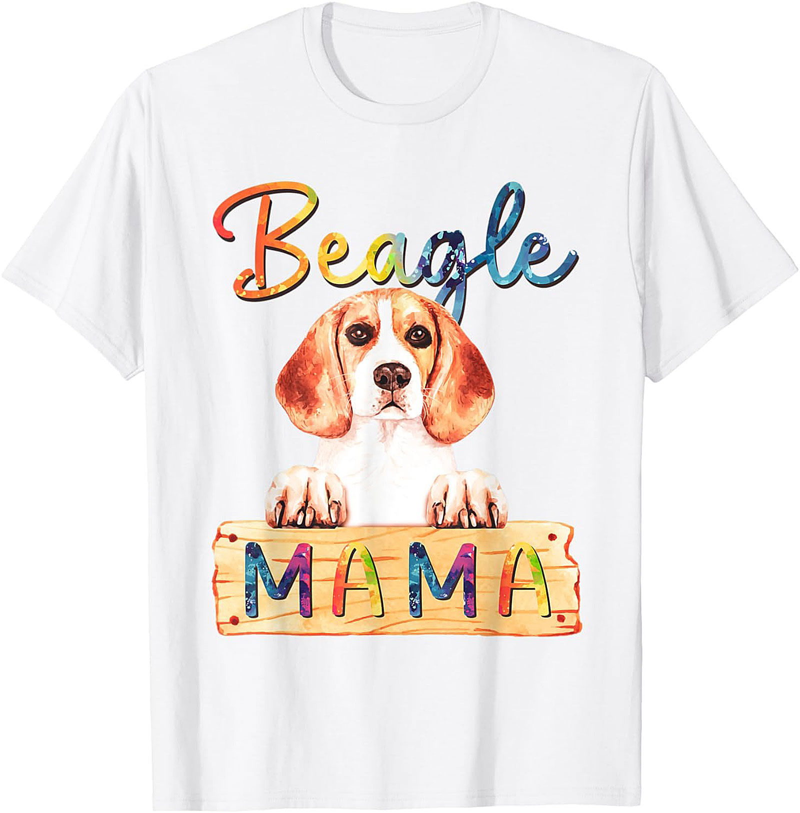Beagle Mama T-shirt | Colorful Dog Mom Graphic Tee