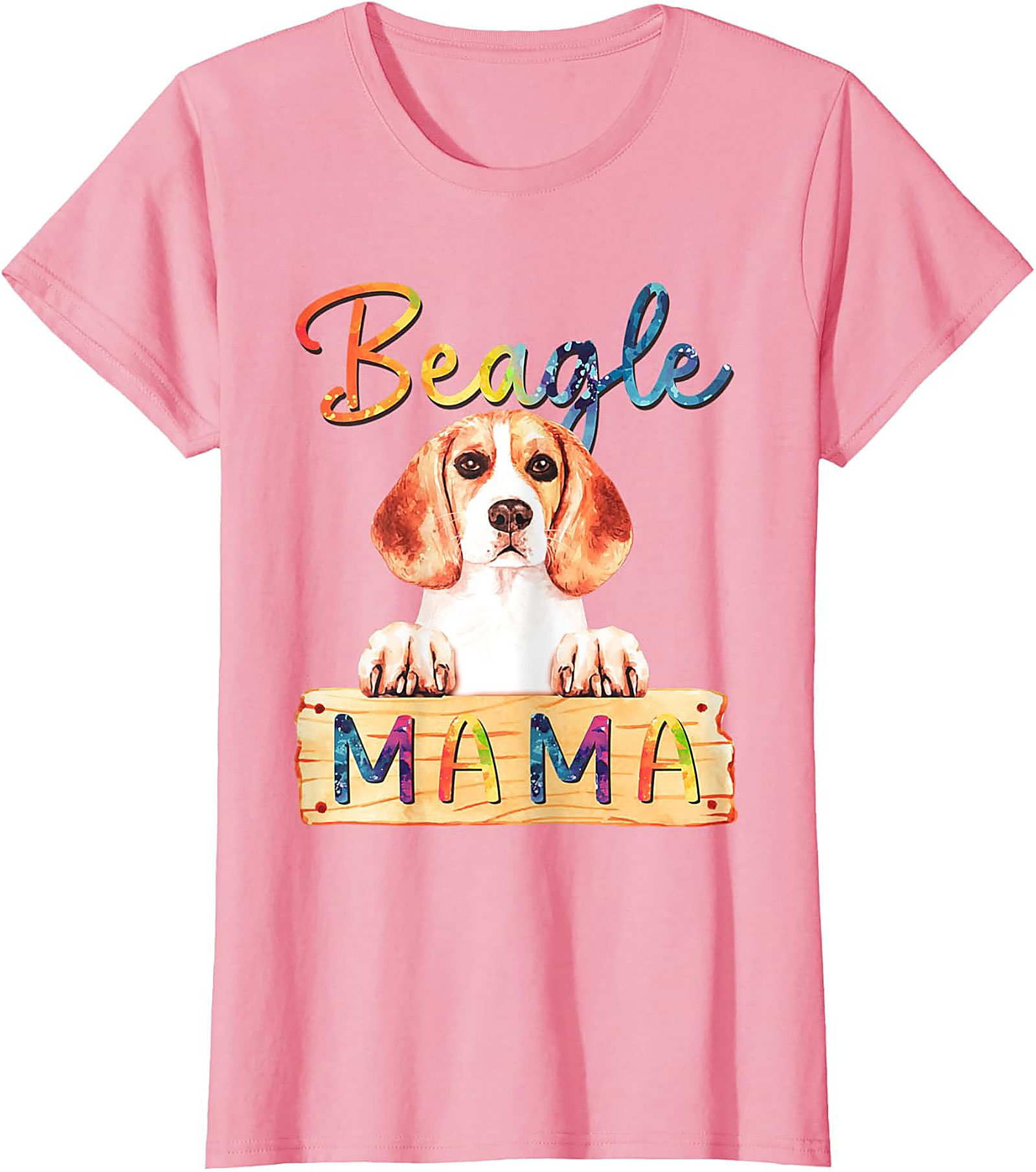 Beagle Mama T-shirt | Colorful Dog Mom Graphic Tee
