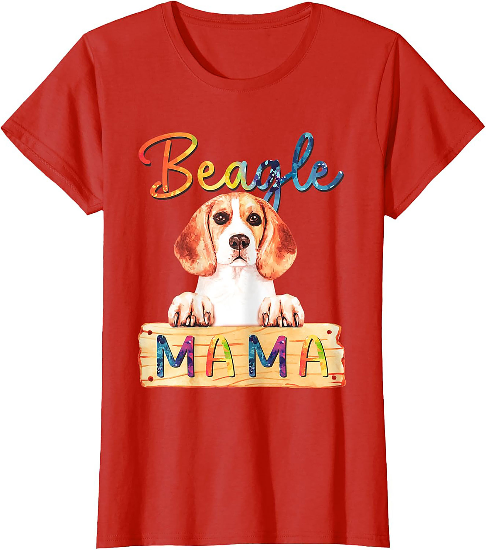 Beagle Mama T-shirt | Colorful Dog Mom Graphic Tee