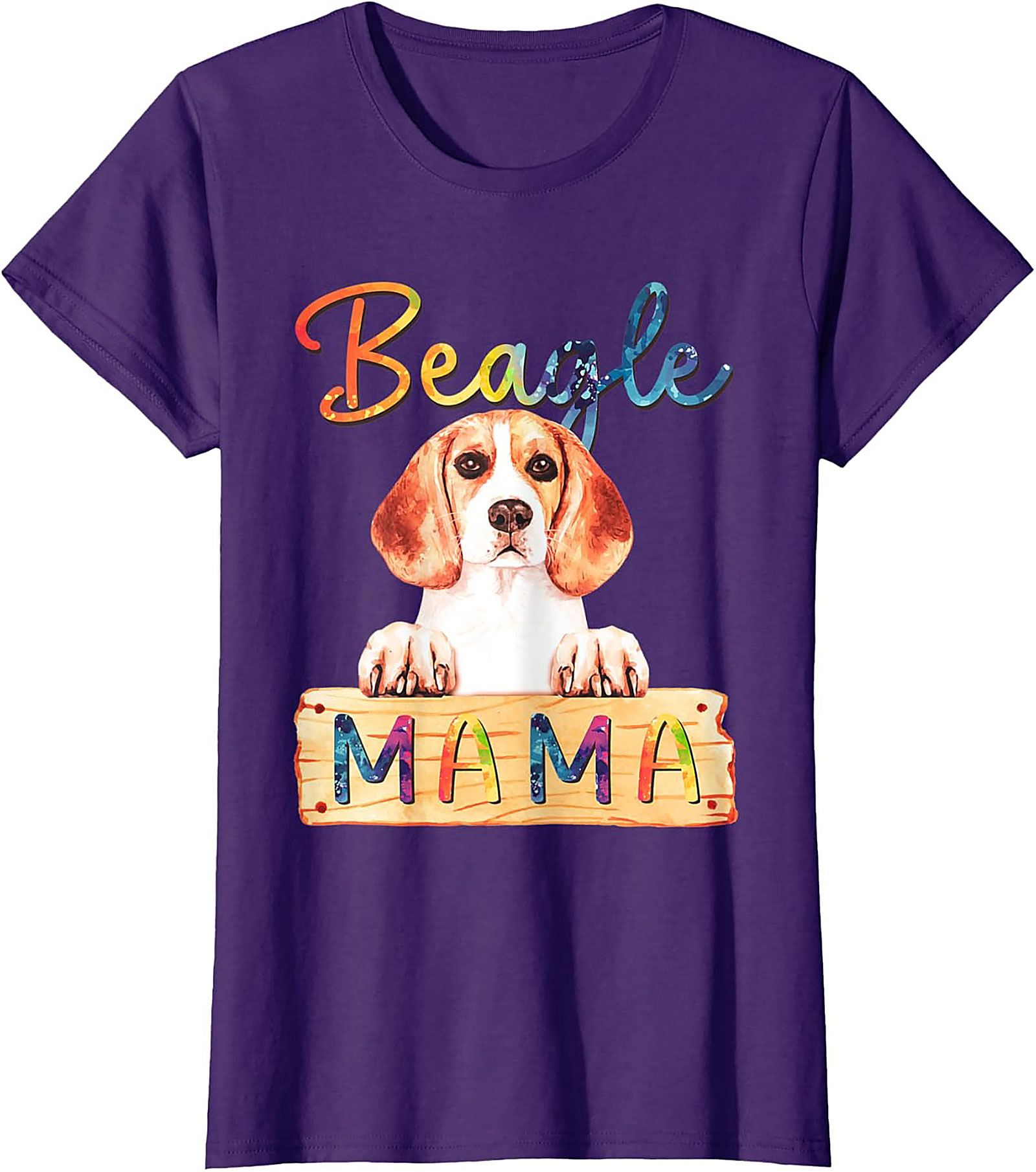 Beagle Mama T-shirt | Colorful Dog Mom Graphic Tee
