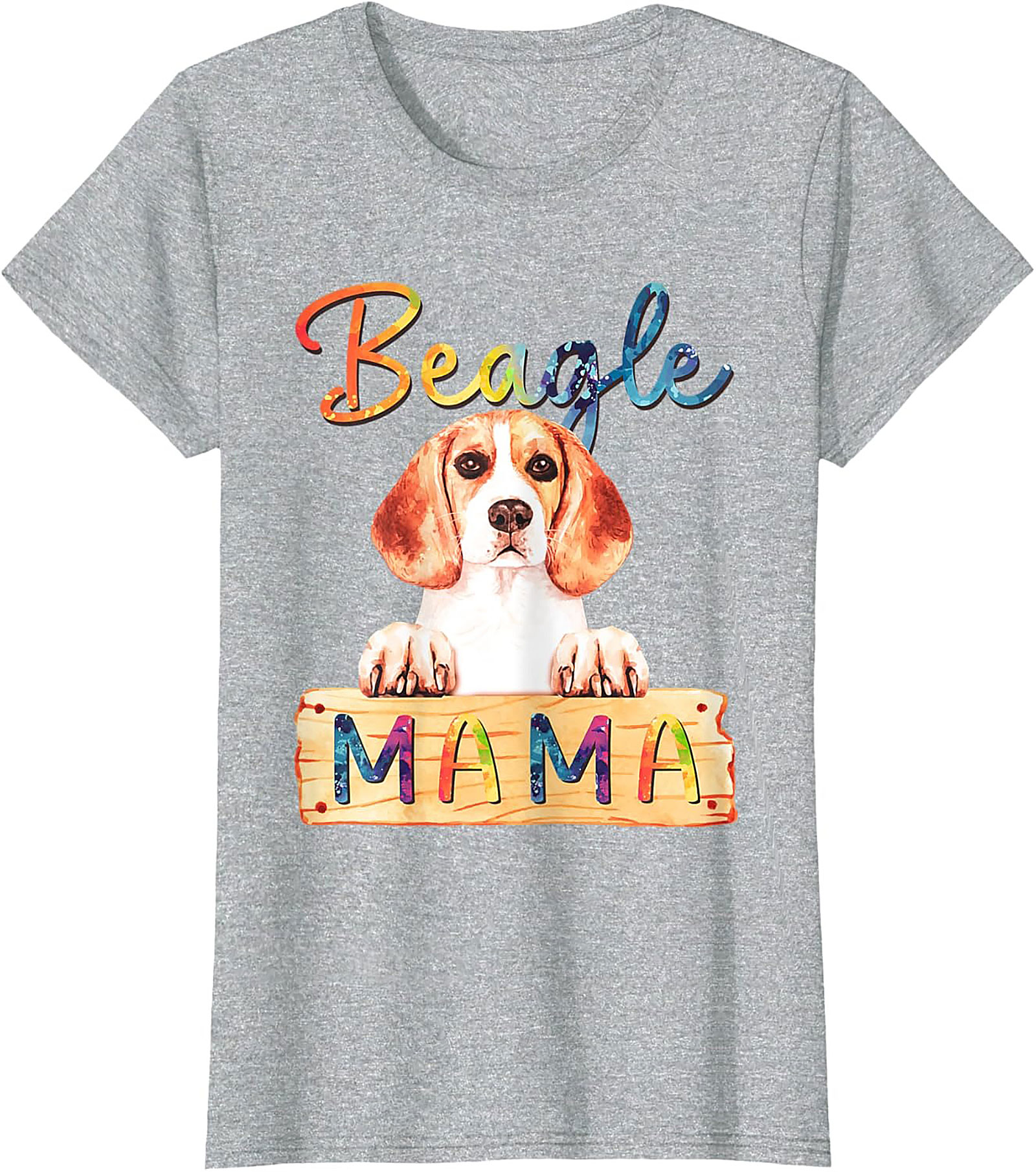 Beagle Mama T-shirt | Colorful Dog Mom Graphic Tee