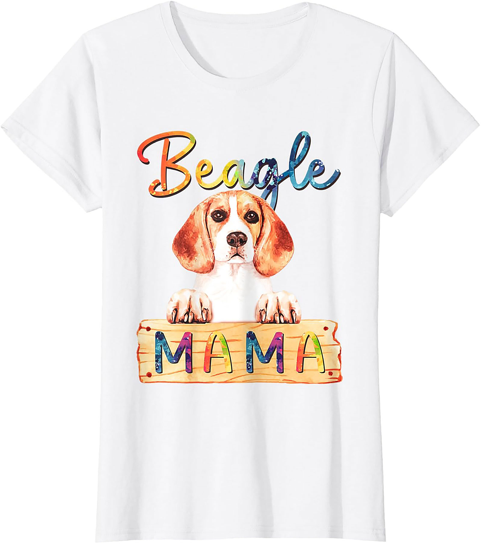 Beagle Mama T-shirt | Colorful Dog Mom Graphic Tee