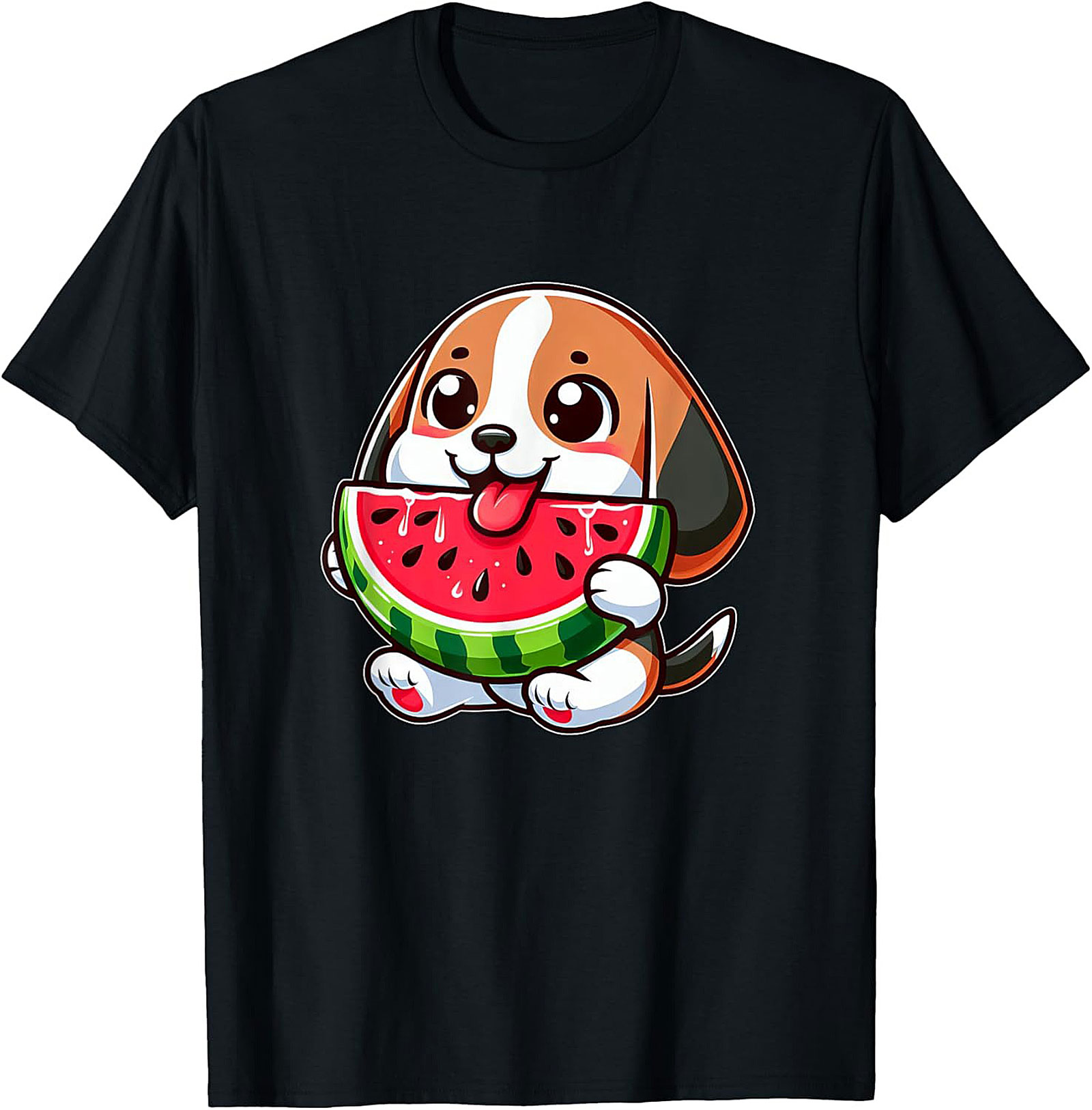 Cute Puppy Watermelon Graphic Tee | Adorable Summer Dog Lover Unisex Shirt