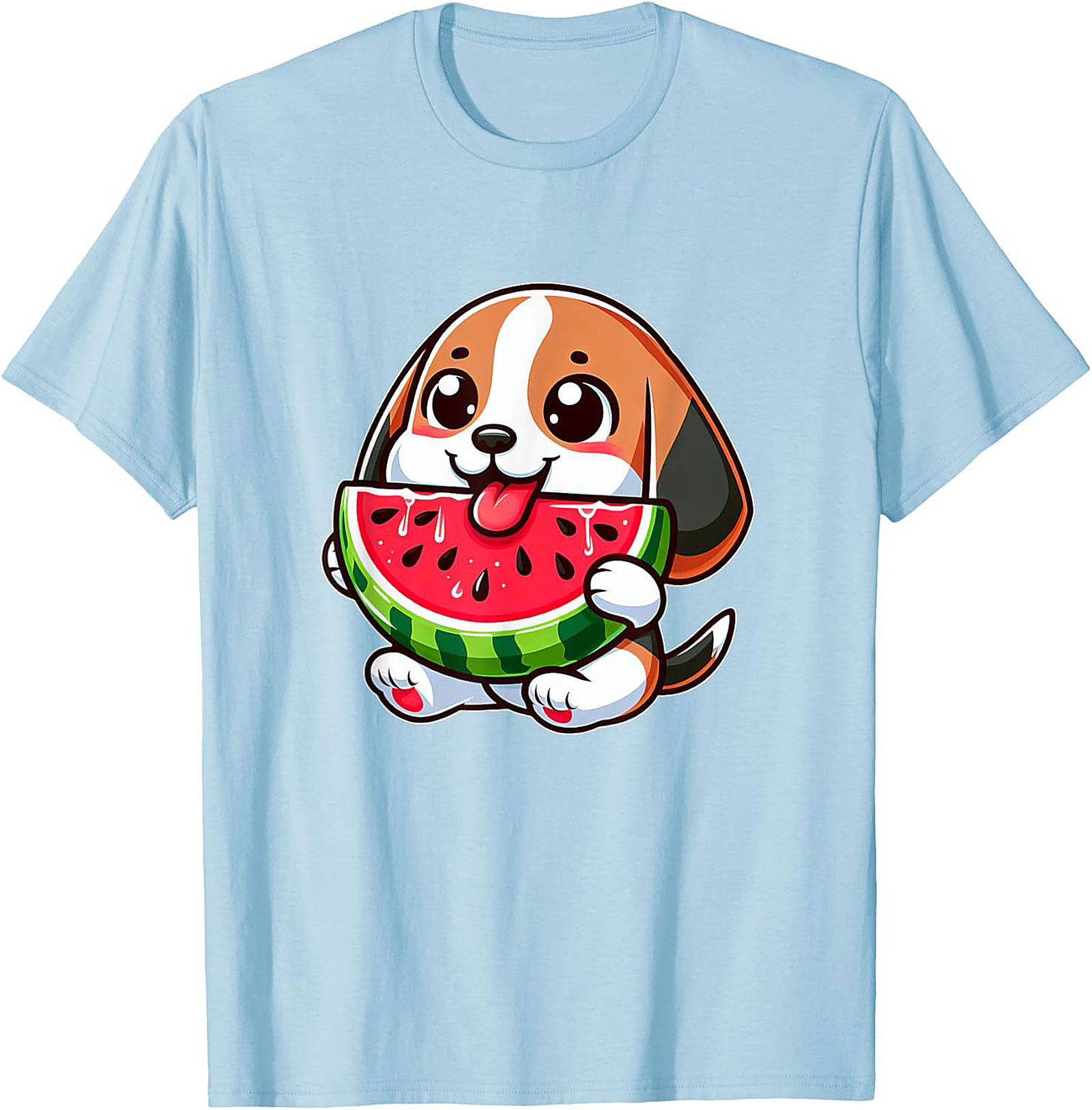 Cute Puppy Watermelon Graphic Tee | Adorable Summer Dog Lover Unisex Shirt