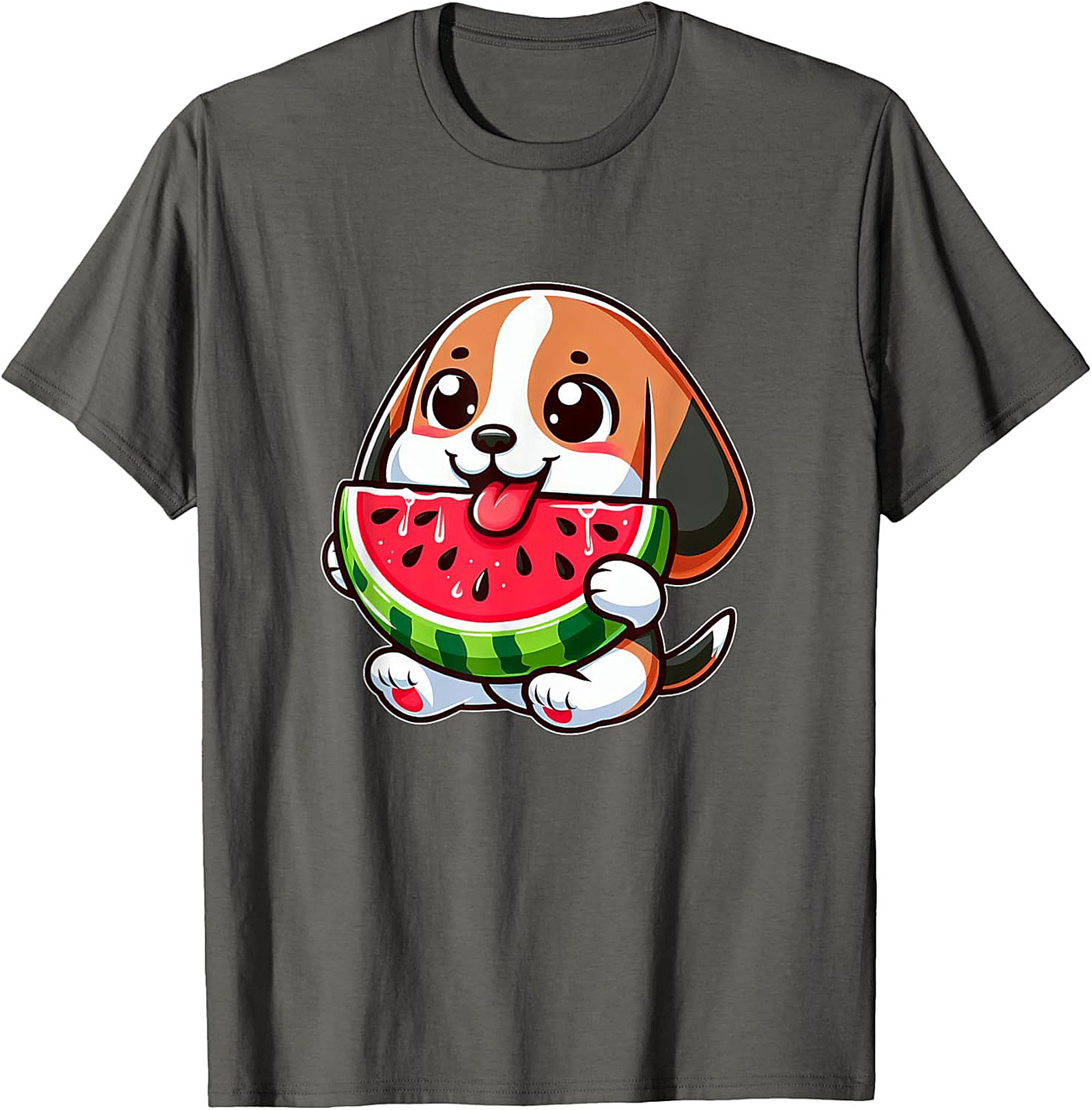 Cute Puppy Watermelon Graphic Tee | Adorable Summer Dog Lover Unisex Shirt