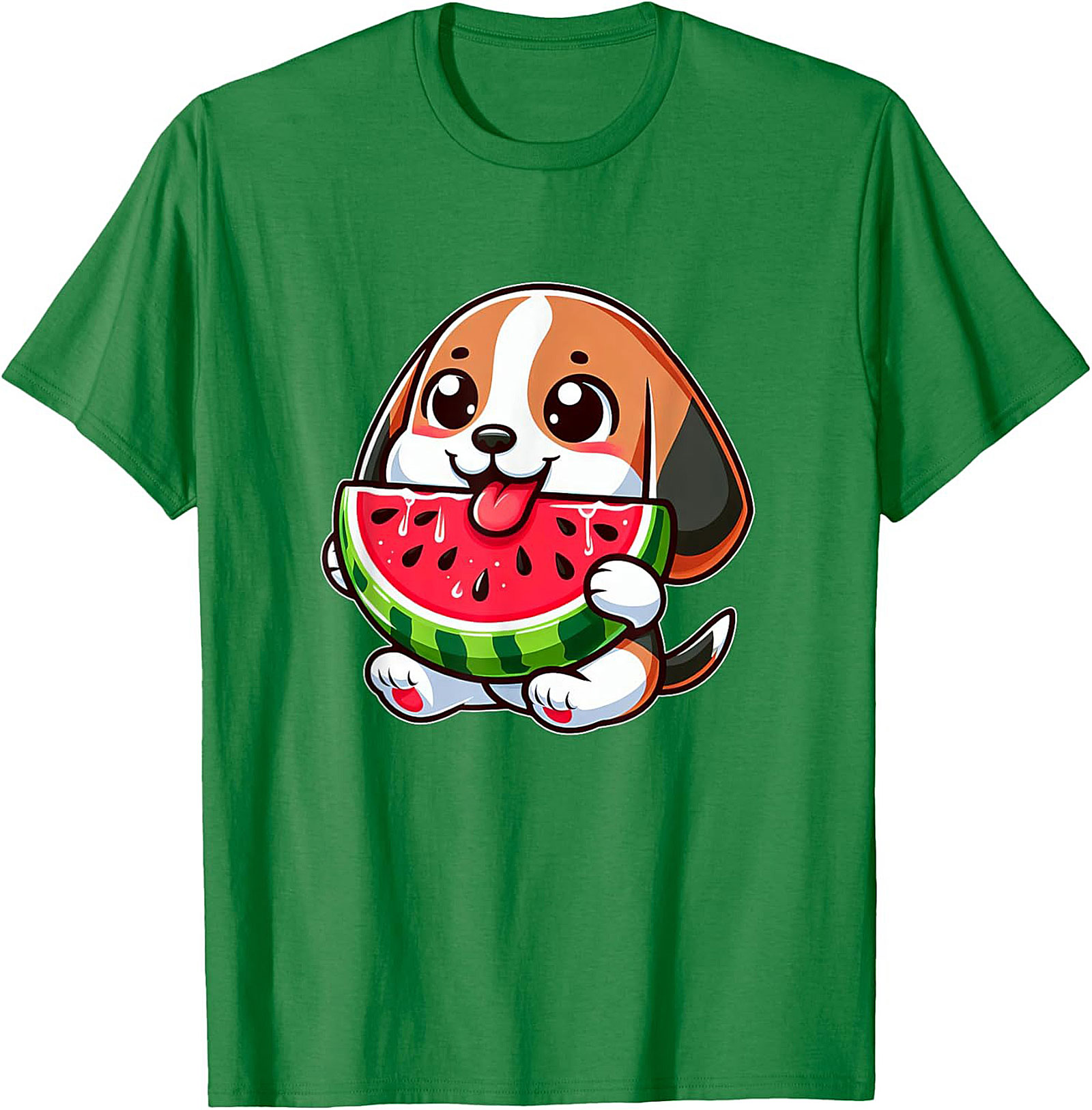 Cute Puppy Watermelon Graphic Tee | Adorable Summer Dog Lover Unisex Shirt