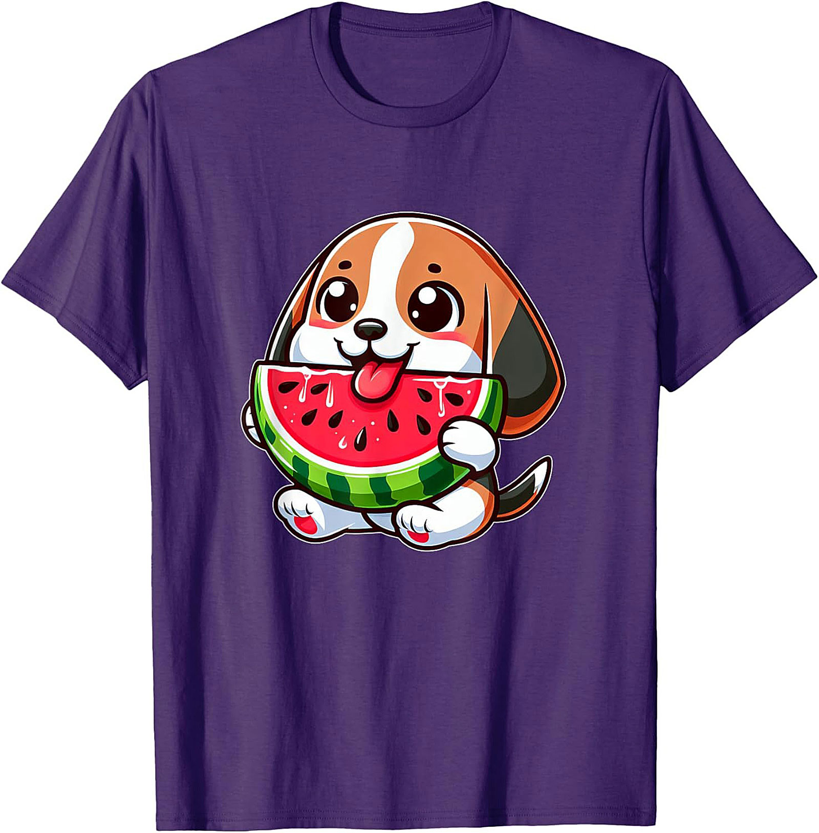 Cute Puppy Watermelon Graphic Tee | Adorable Summer Dog Lover Unisex Shirt