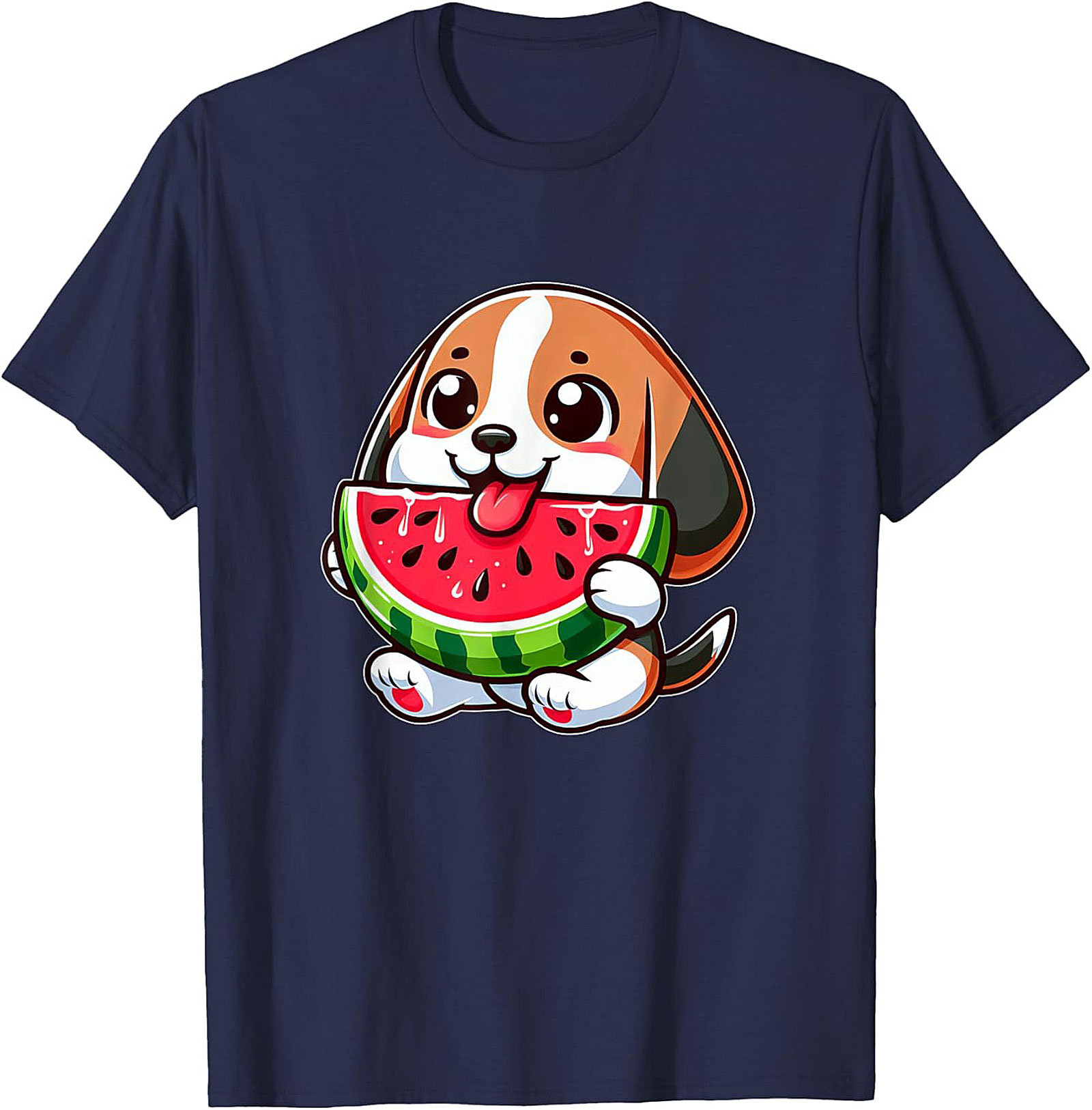 Cute Puppy Watermelon Graphic Tee | Adorable Summer Dog Lover Unisex Shirt