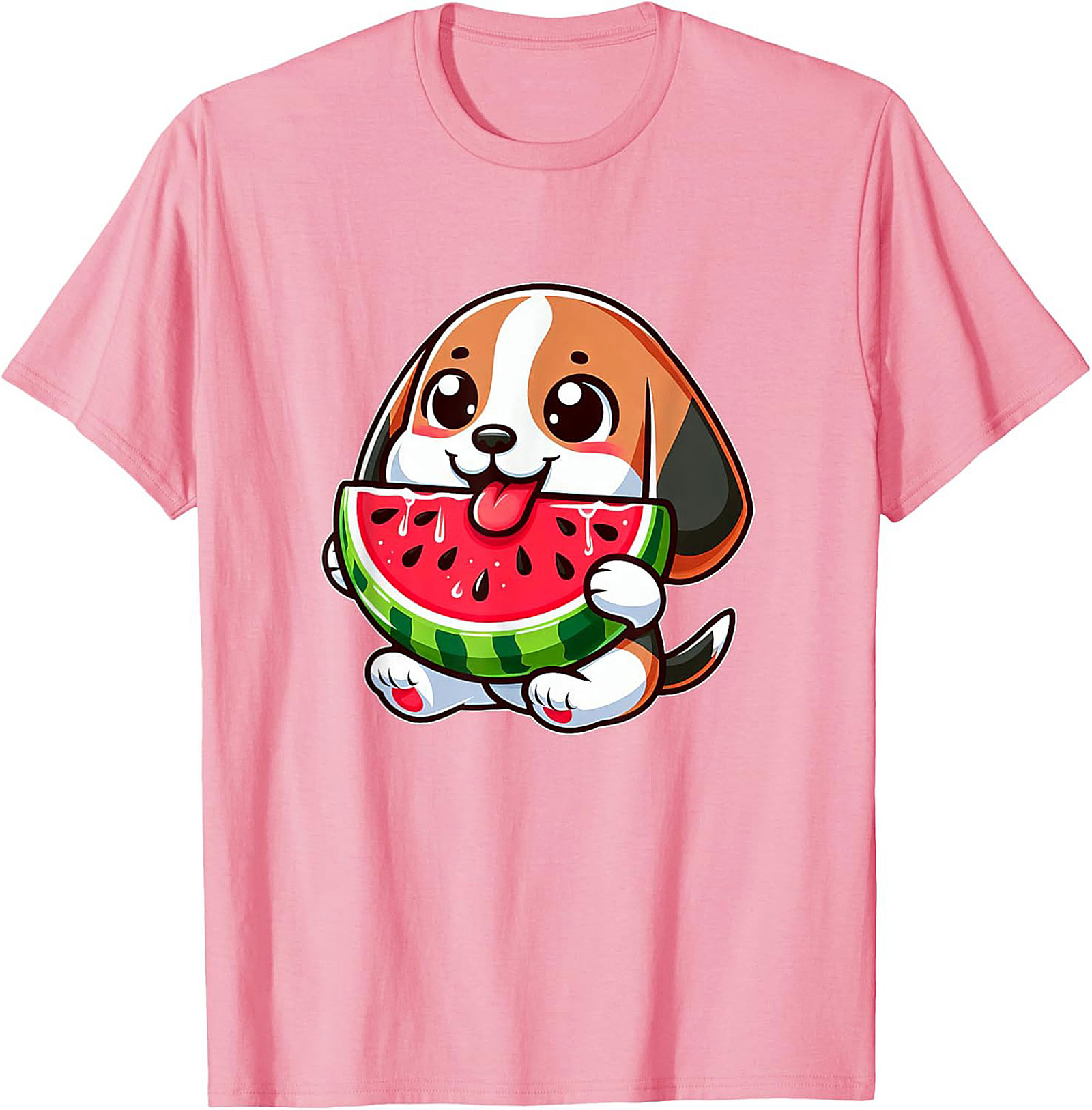 Cute Puppy Watermelon Graphic Tee | Adorable Summer Dog Lover Unisex Shirt