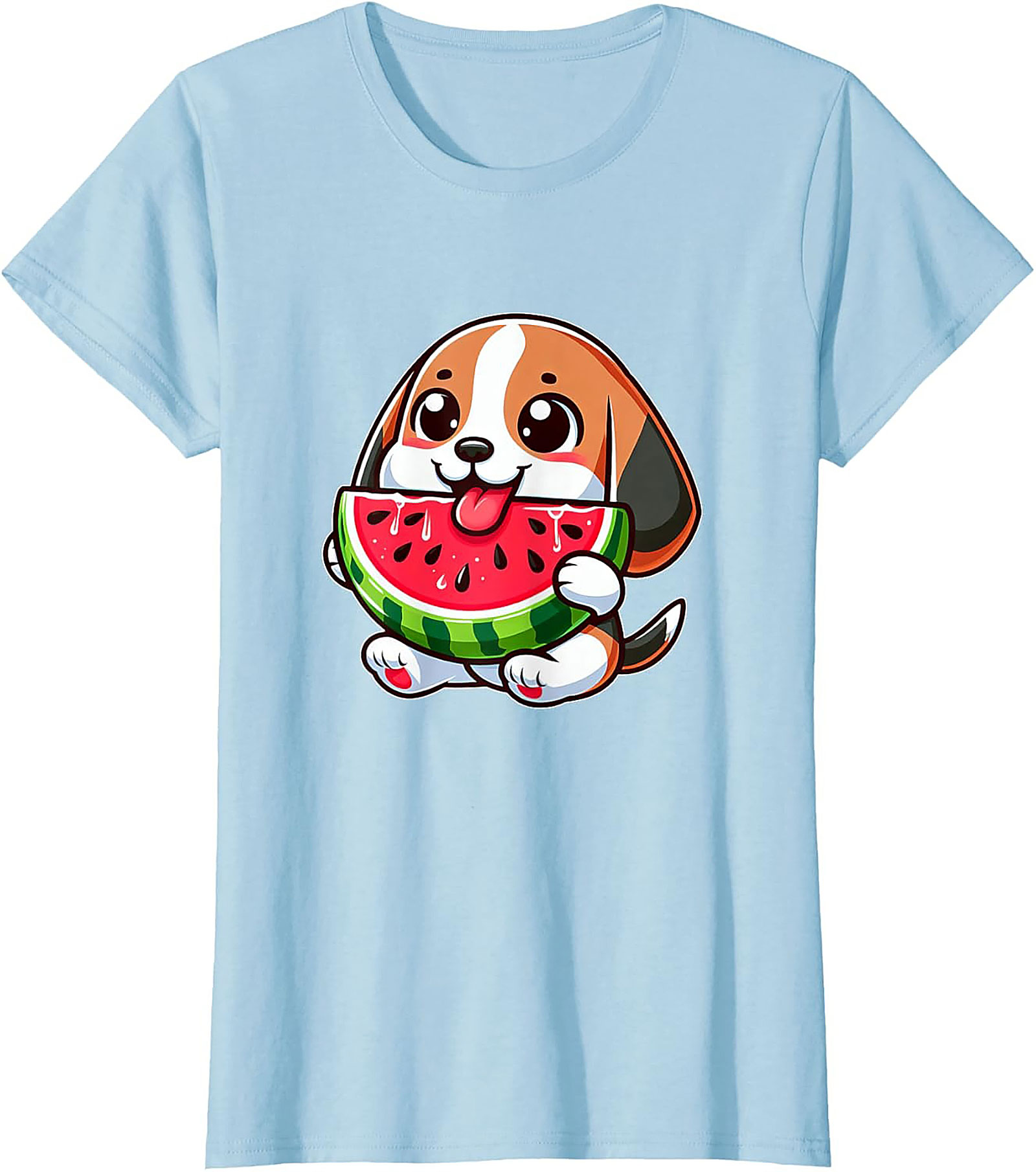 Cute Puppy Watermelon Graphic Tee | Adorable Summer Dog Lover Unisex Shirt