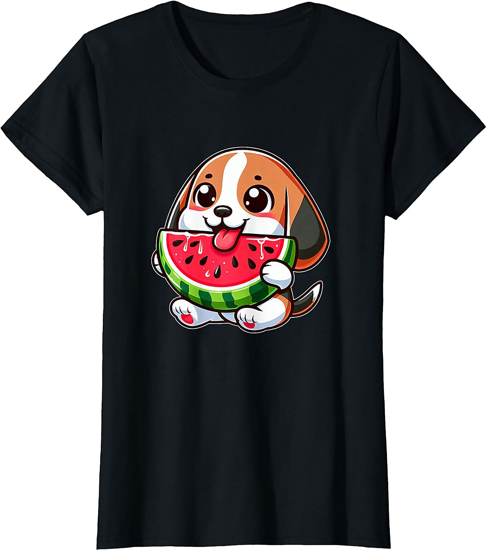 Cute Puppy Watermelon Graphic Tee | Adorable Summer Dog Lover Unisex Shirt