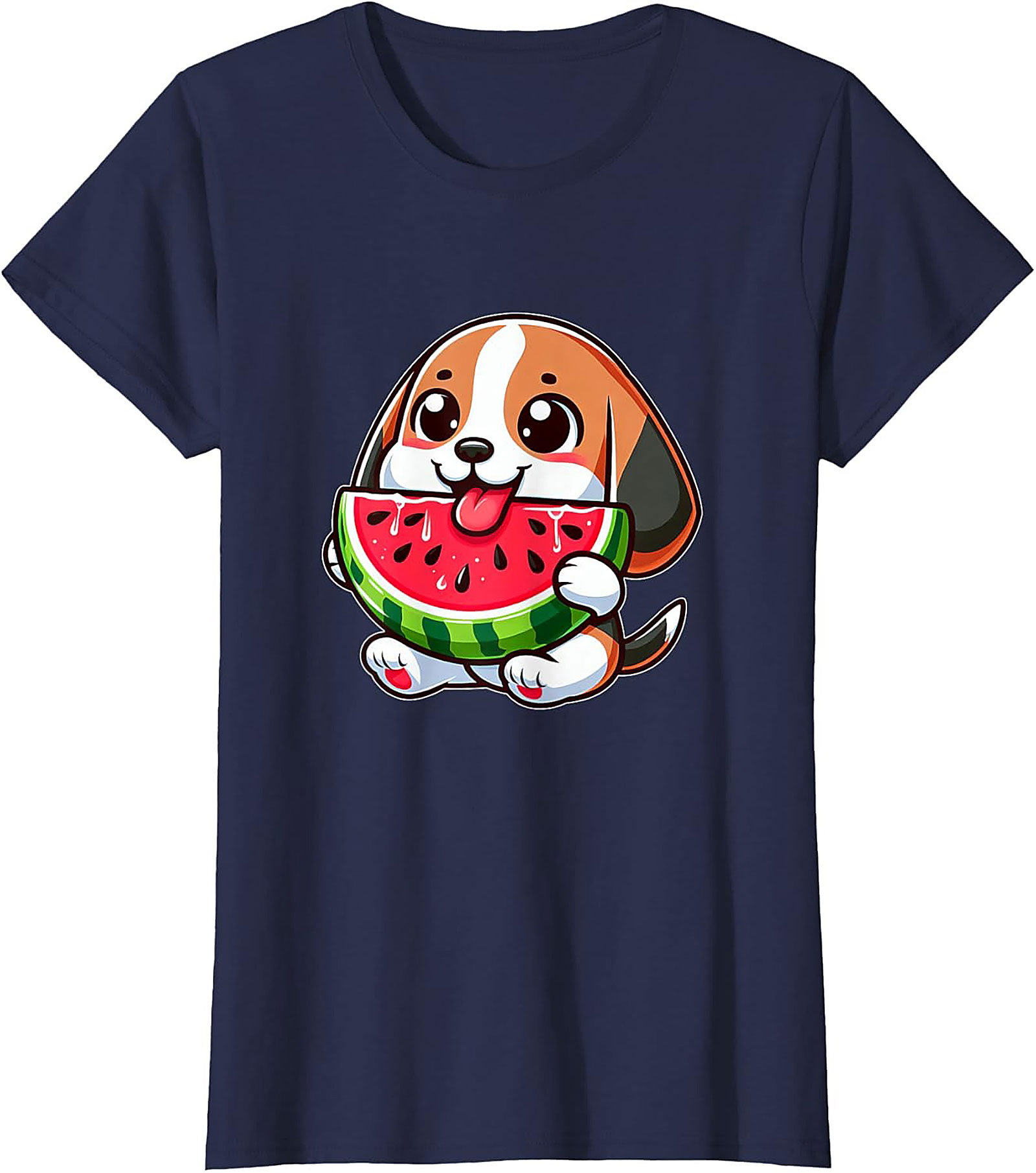 Cute Puppy Watermelon Graphic Tee | Adorable Summer Dog Lover Unisex Shirt