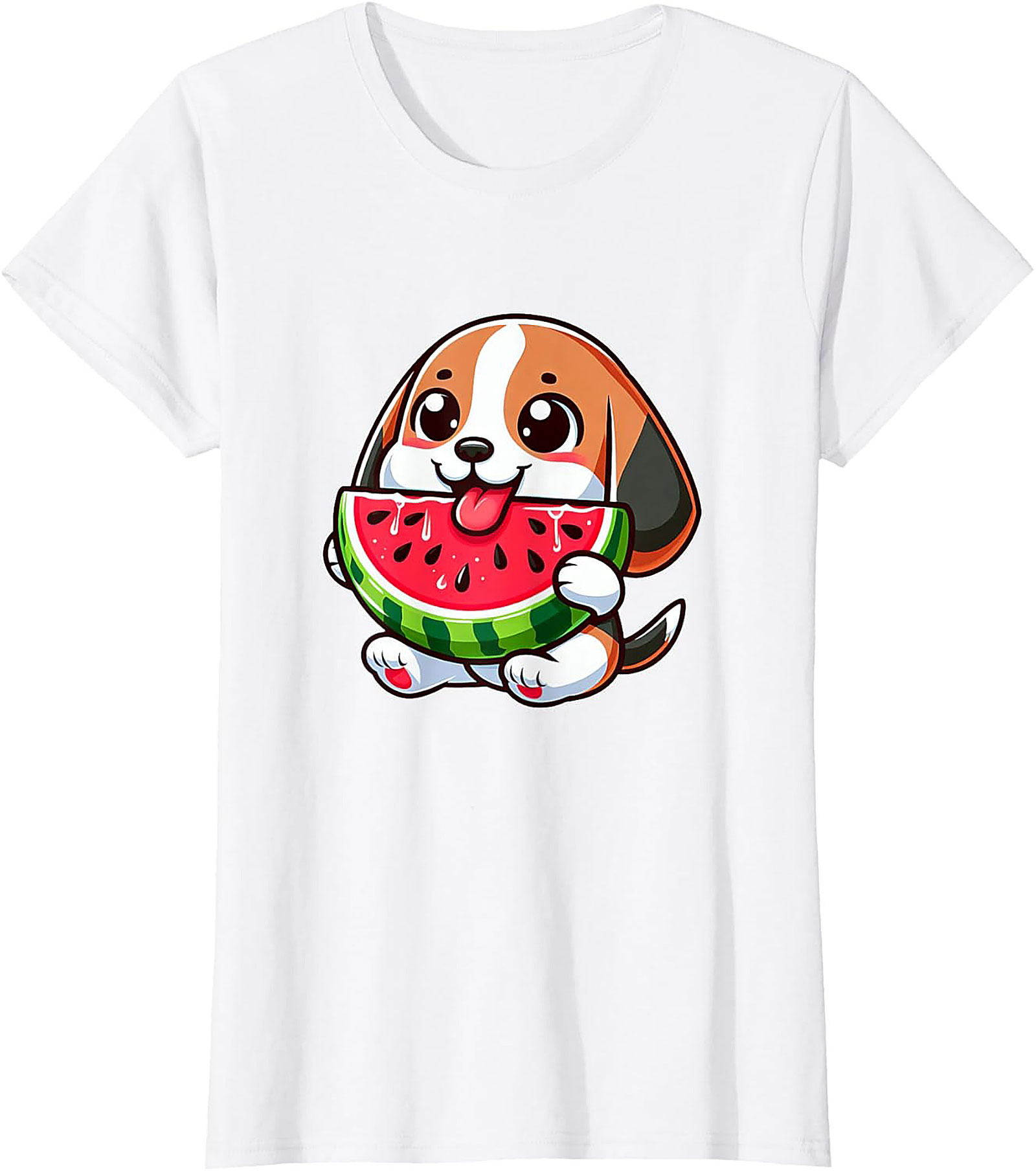 Cute Puppy Watermelon Graphic Tee | Adorable Summer Dog Lover Unisex Shirt
