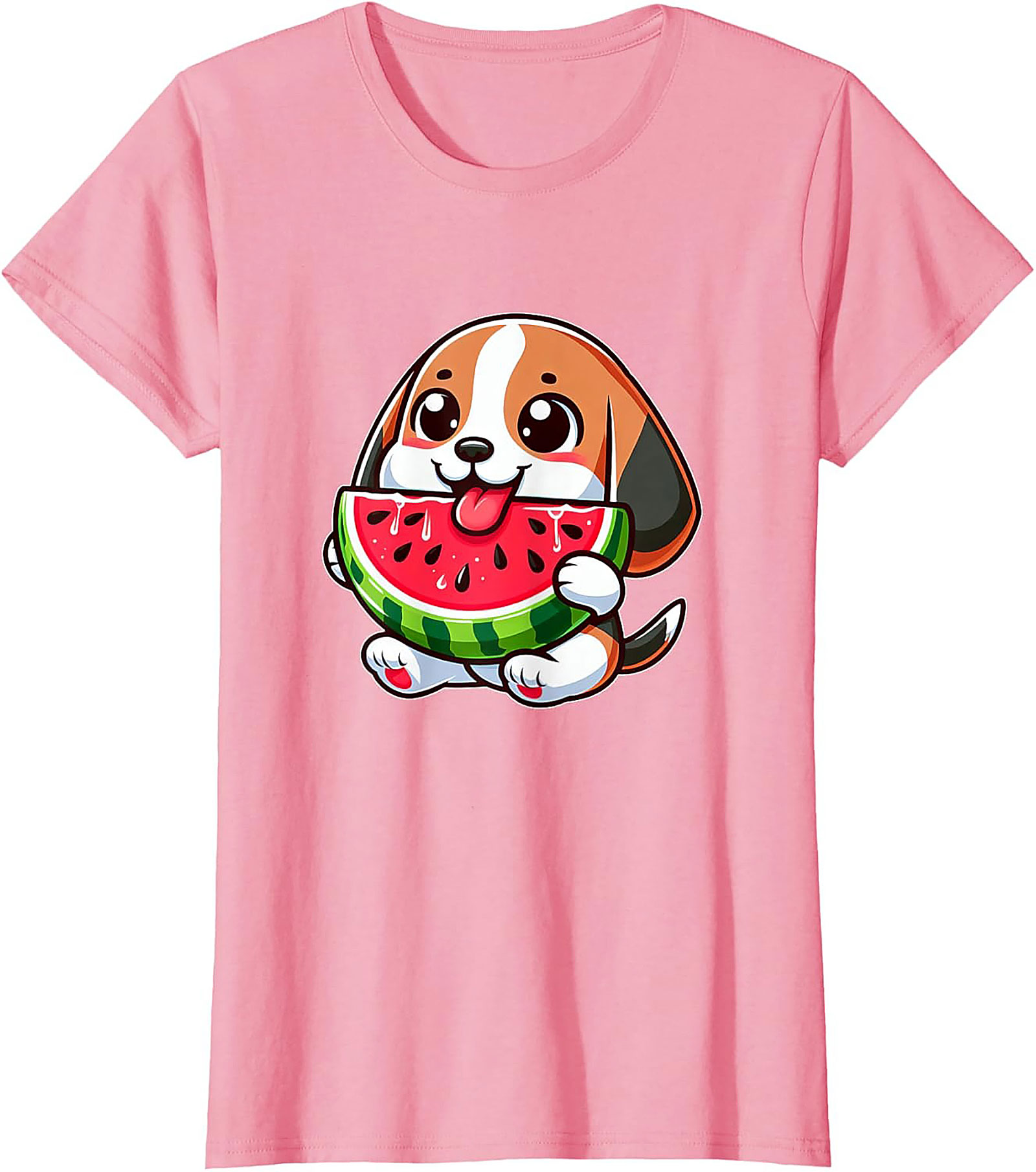 Cute Puppy Watermelon Graphic Tee | Adorable Summer Dog Lover Unisex Shirt