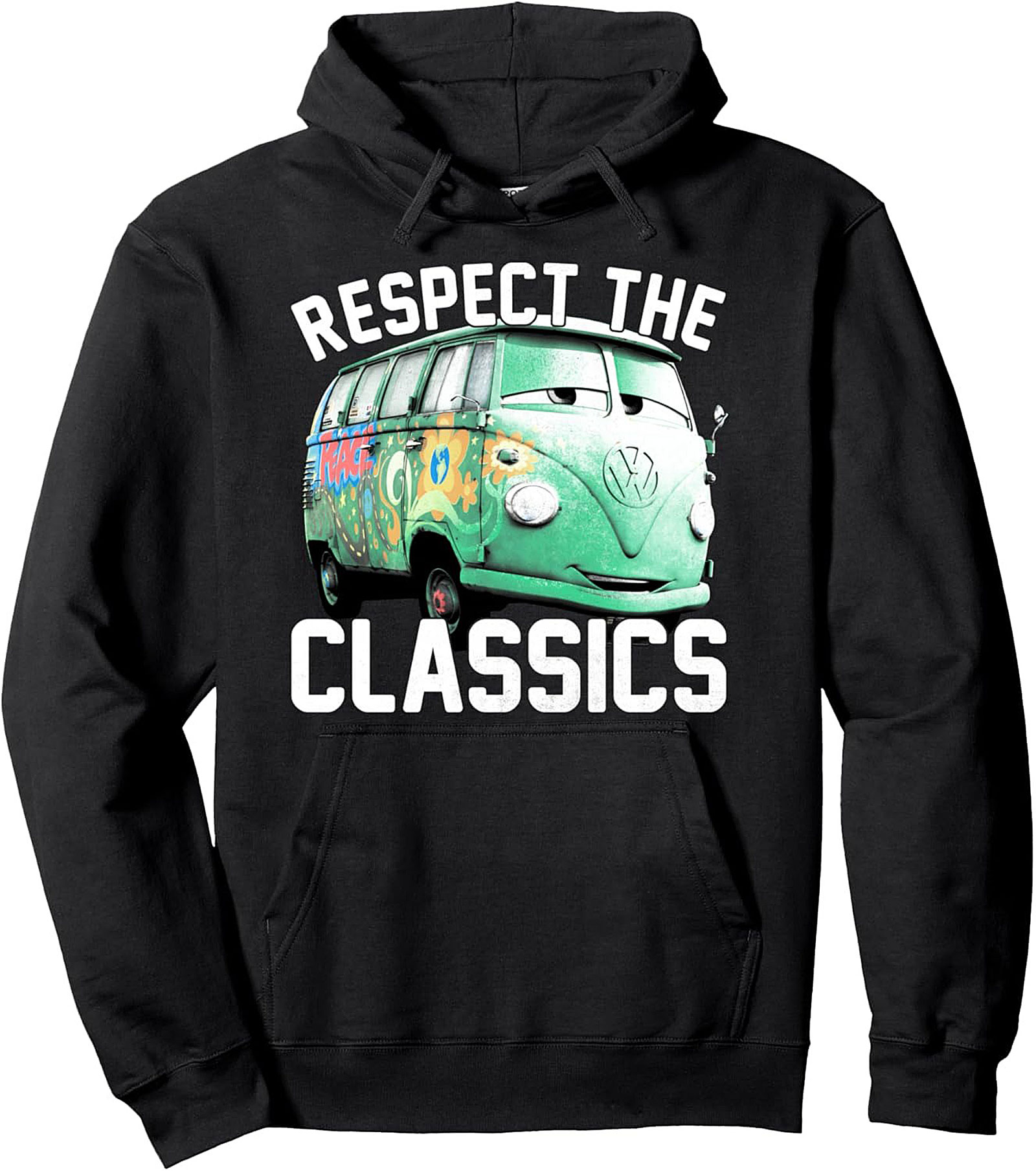 VW Bus Graphic Hoodie Respect The Classics Pullover